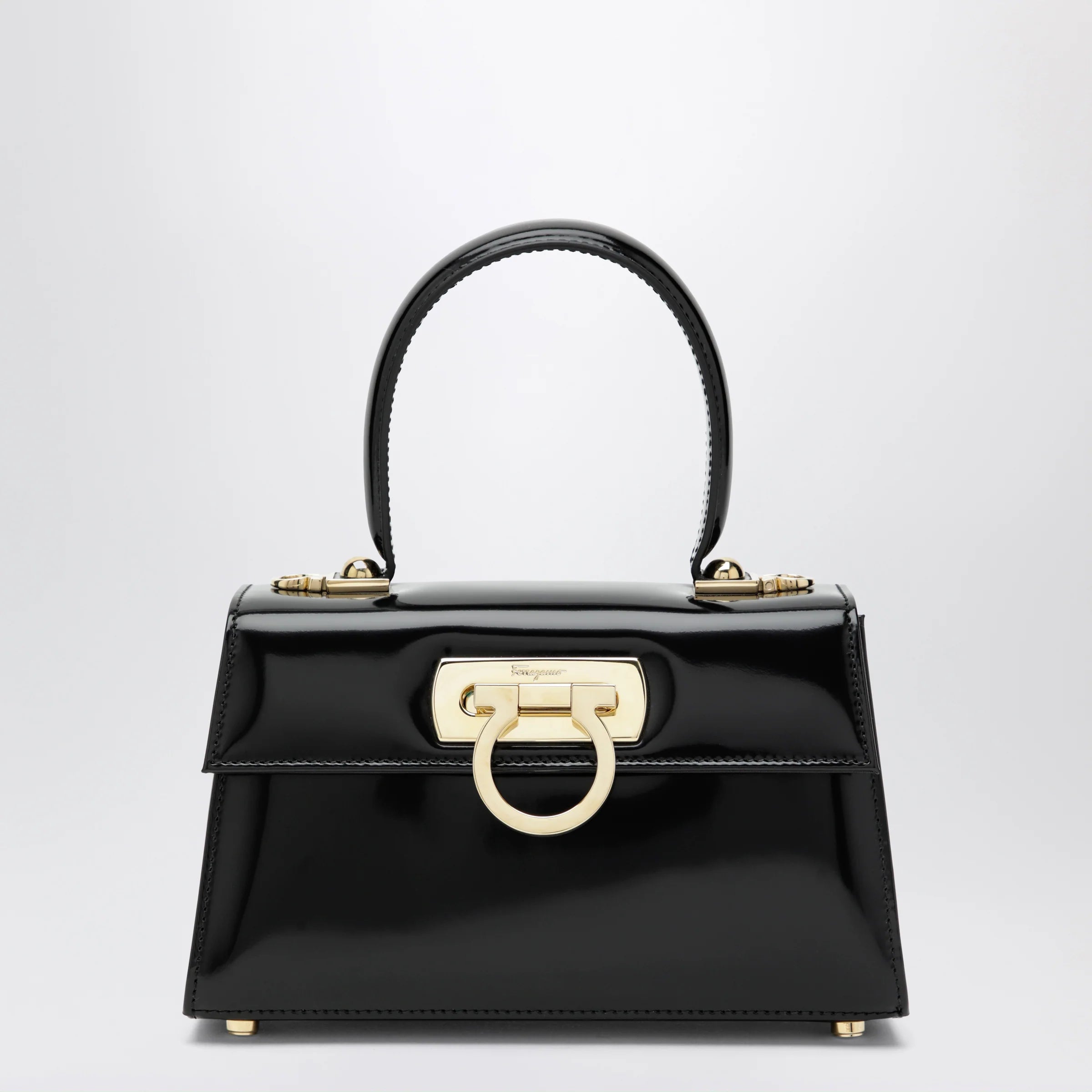 Ferragamo Black Iconic Top Handle bag