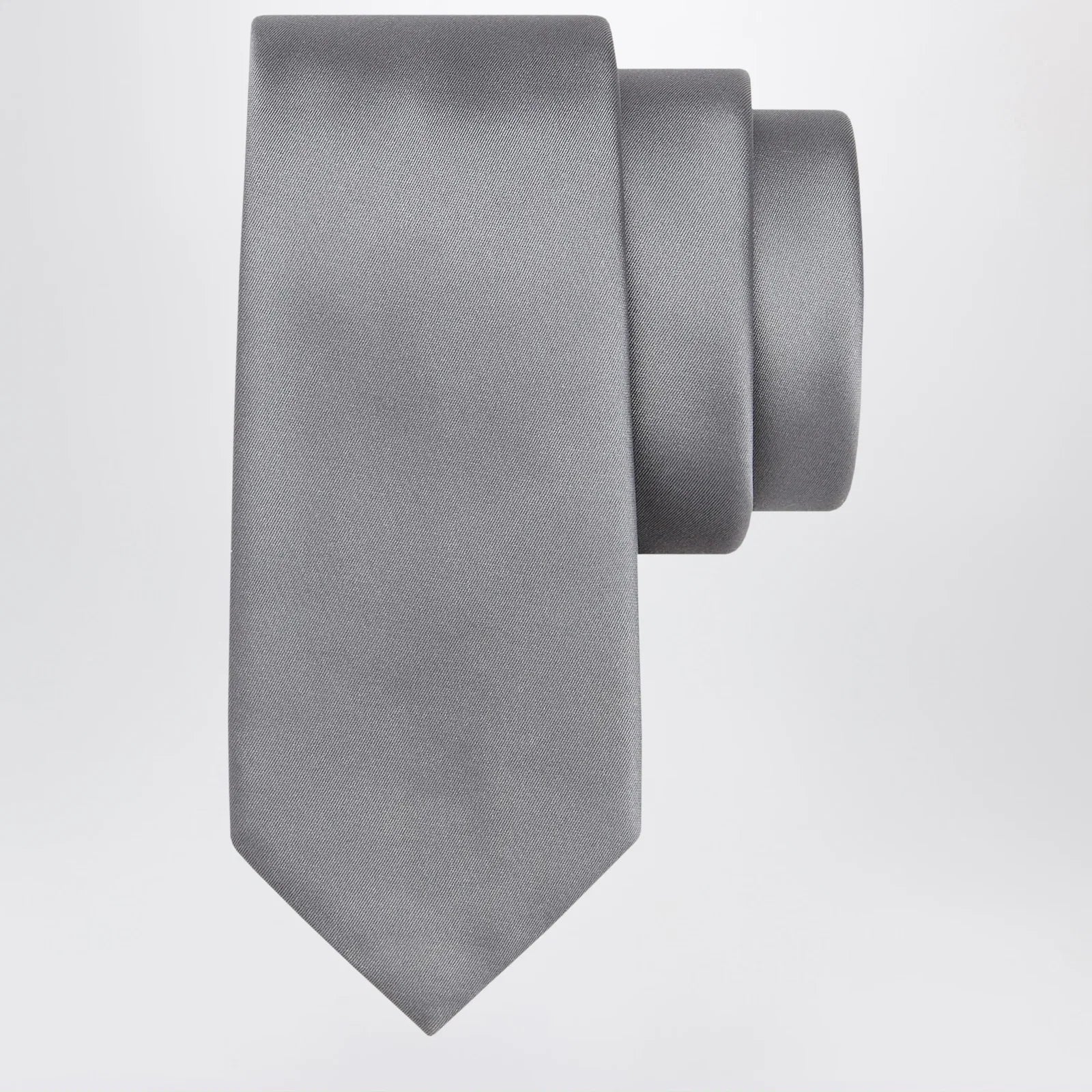 Ferragamo Grey Silk Tie