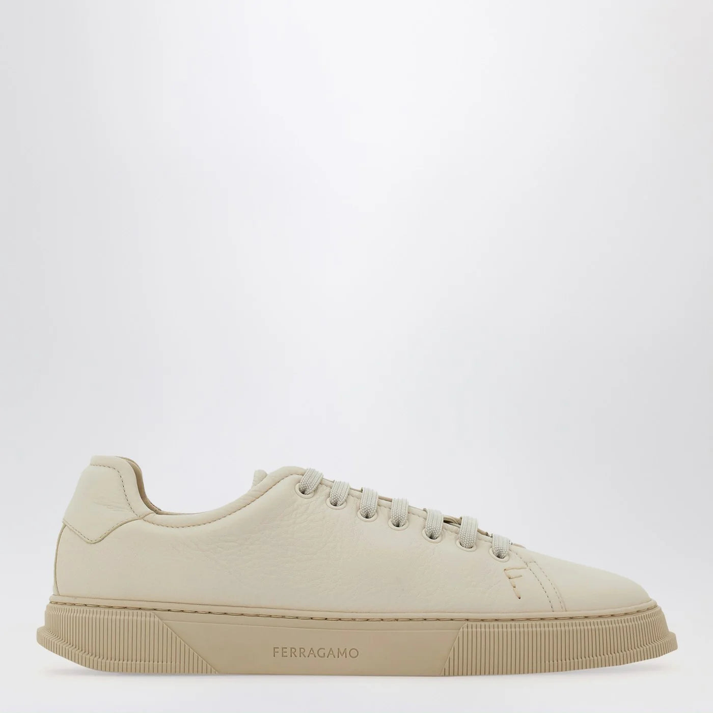 Ferragamo Mascarpone-colored leather Sneakers