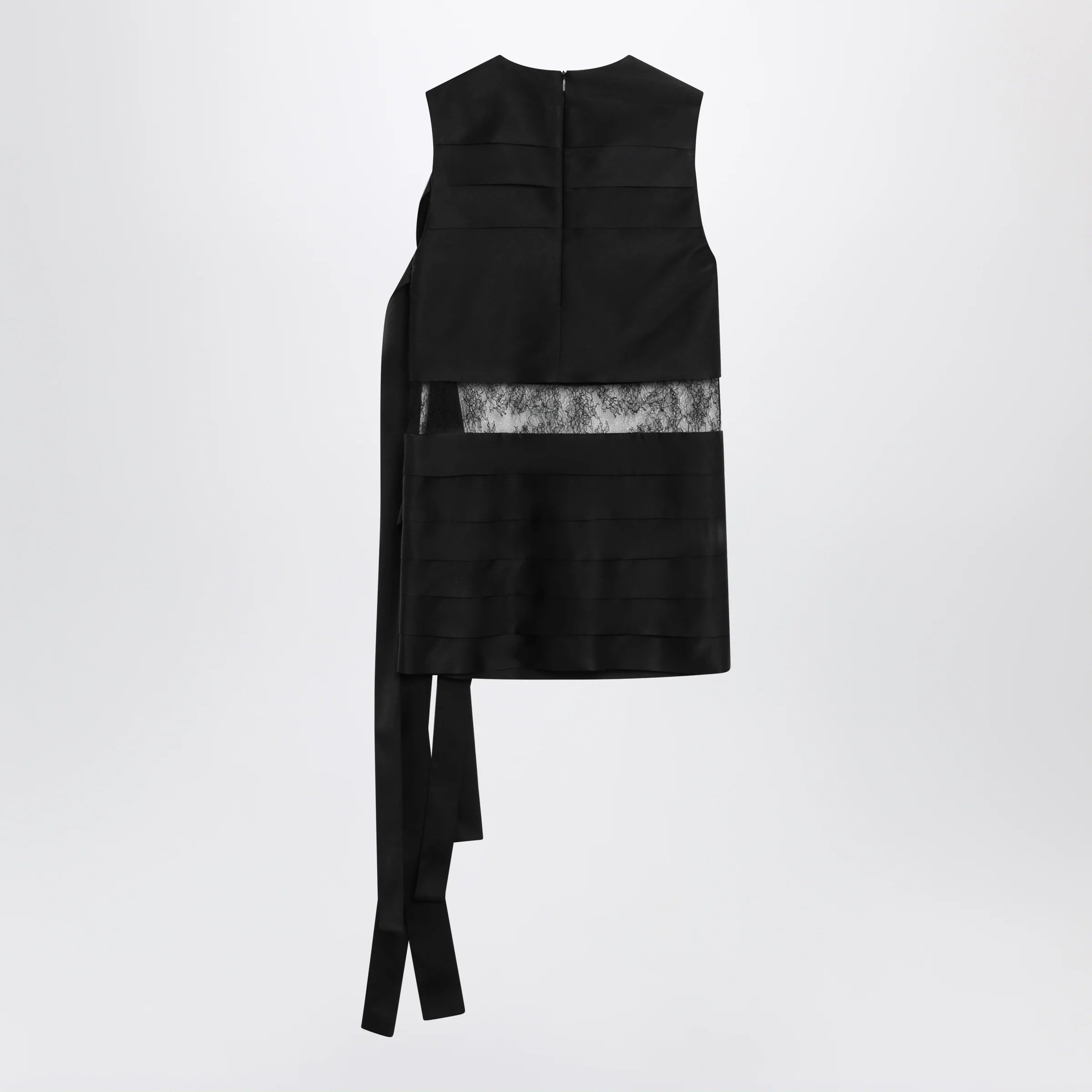 Ferragamo Black mini dress with lace