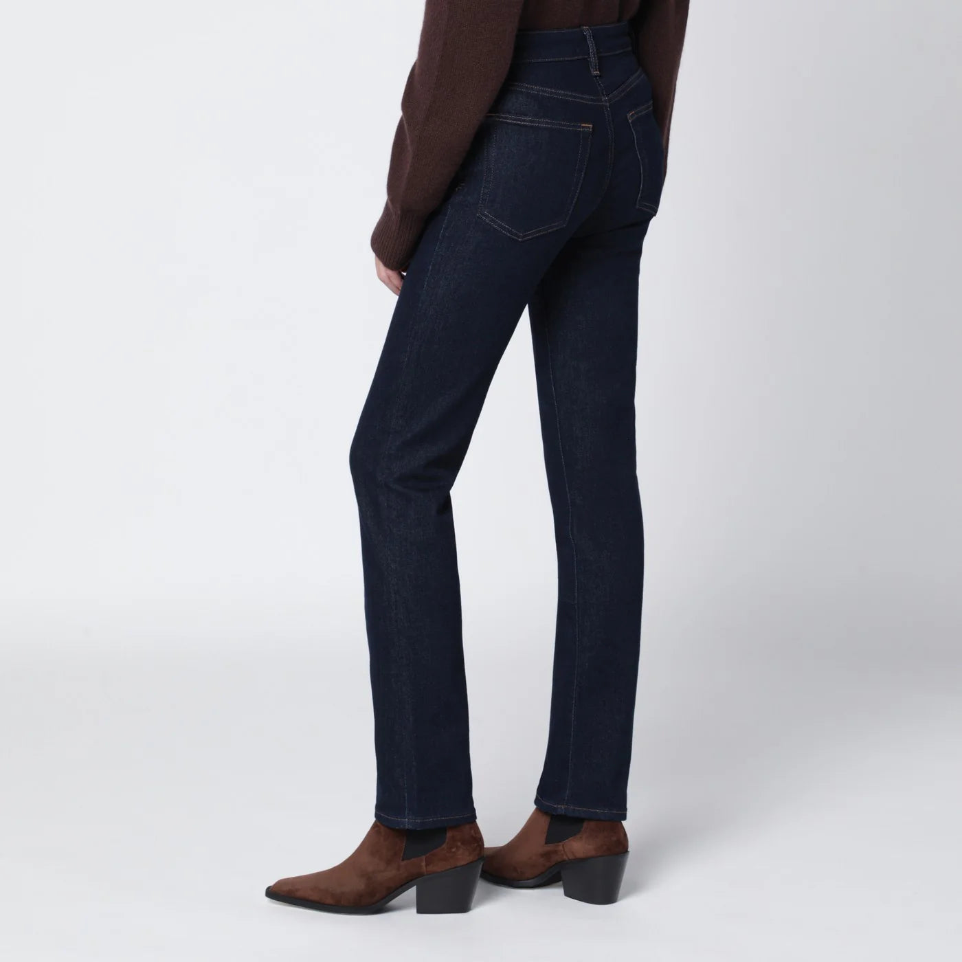 Frame Dark blue straight jeans The Pencil