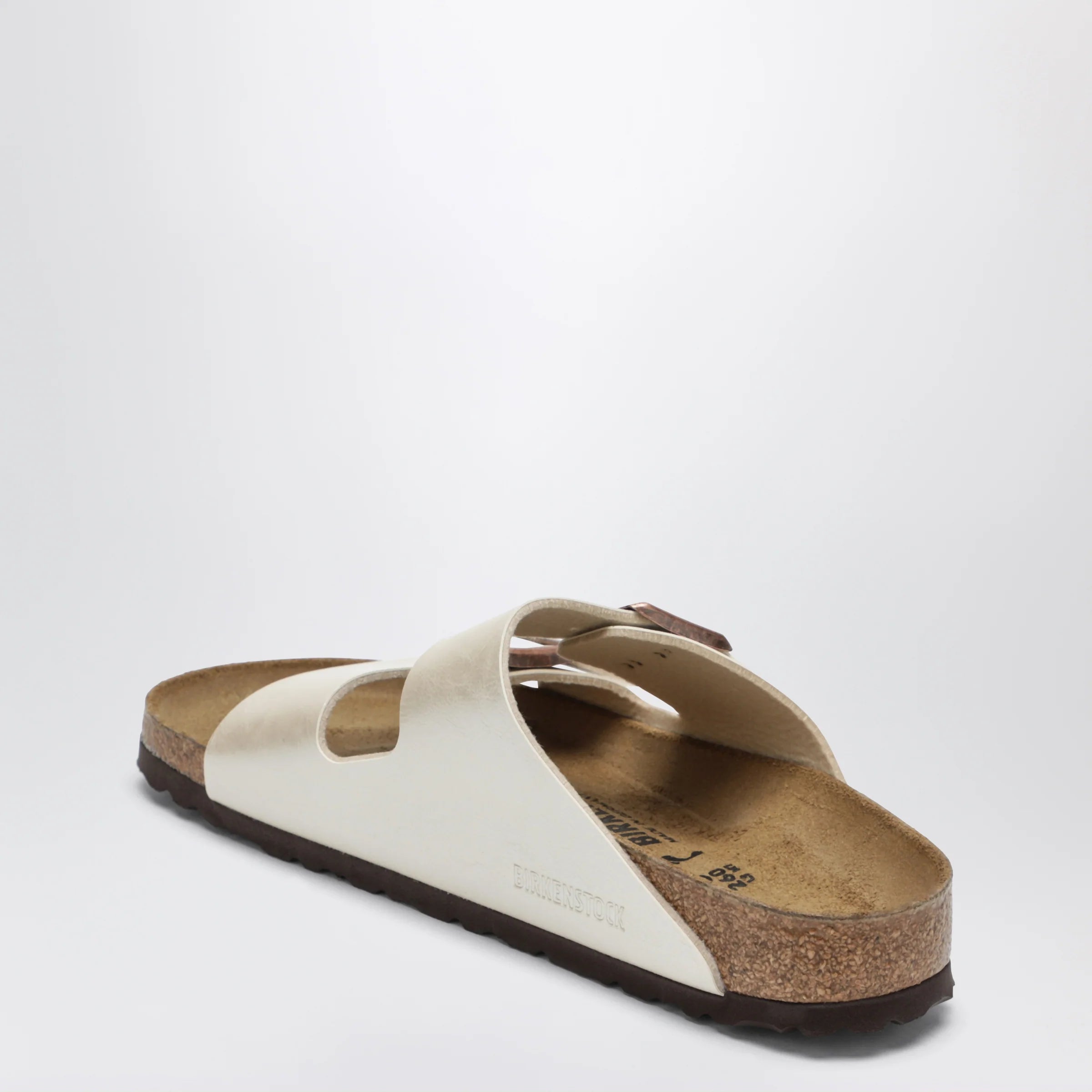 Birkenstock Arizona Birko-Flor pearl white slides