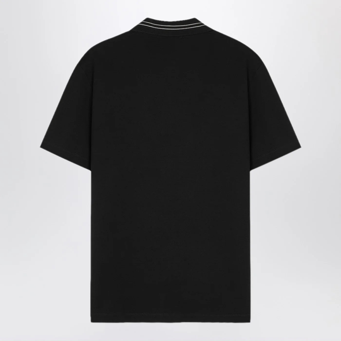 Versace Black polo shirt with Medusa embroidery