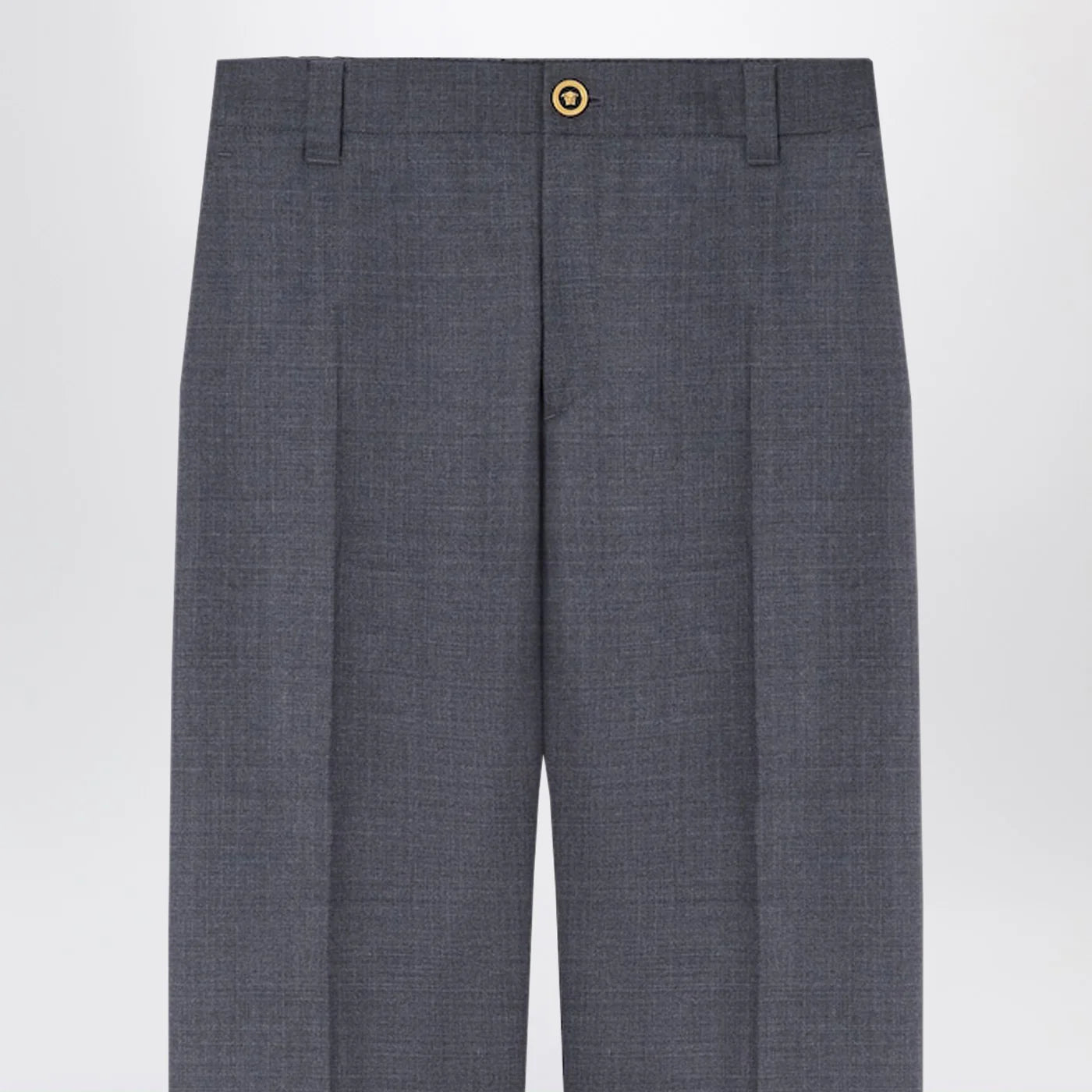 Versace Anthracite grey wool jogger trousers