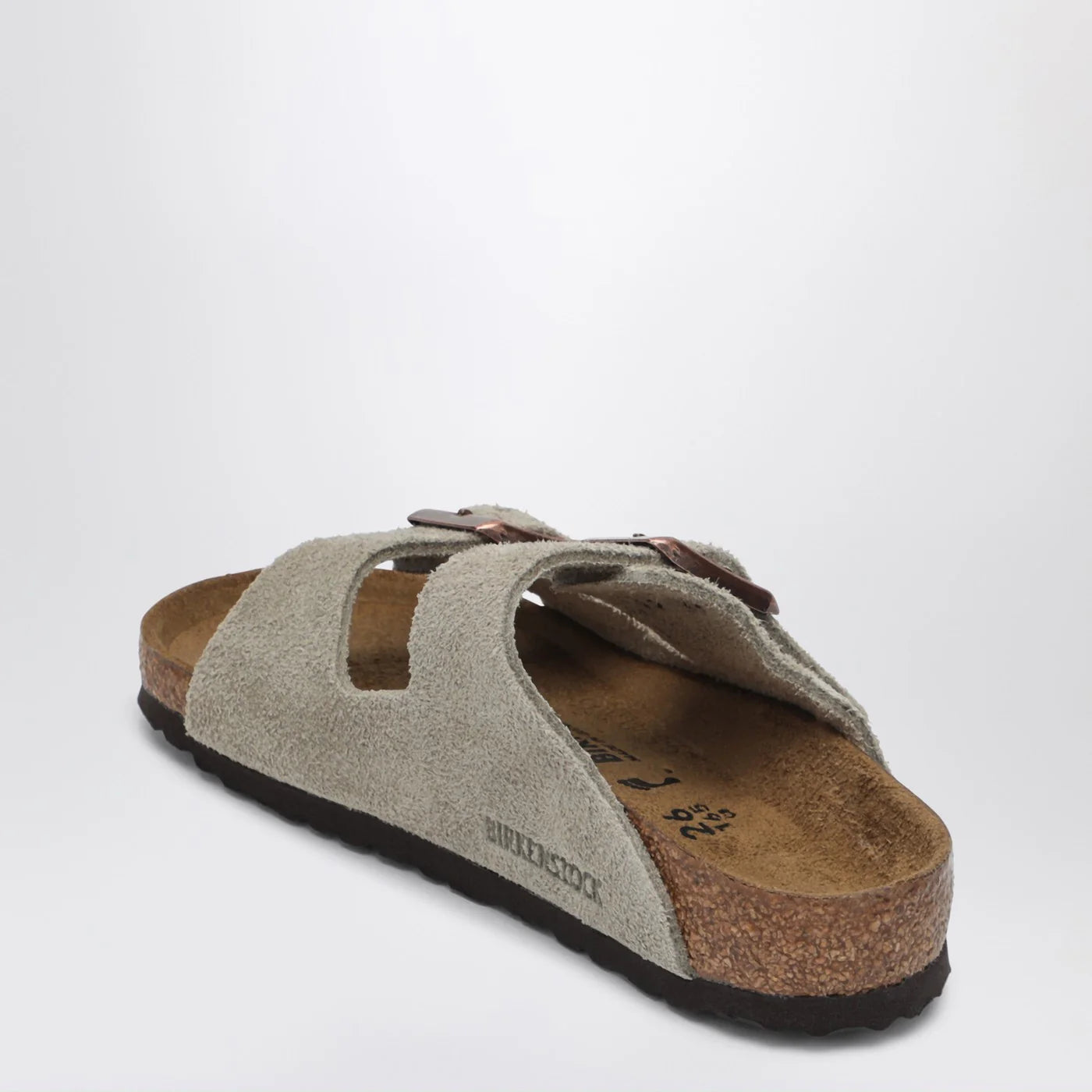 Birkenstock Taupe suede Arizona slide