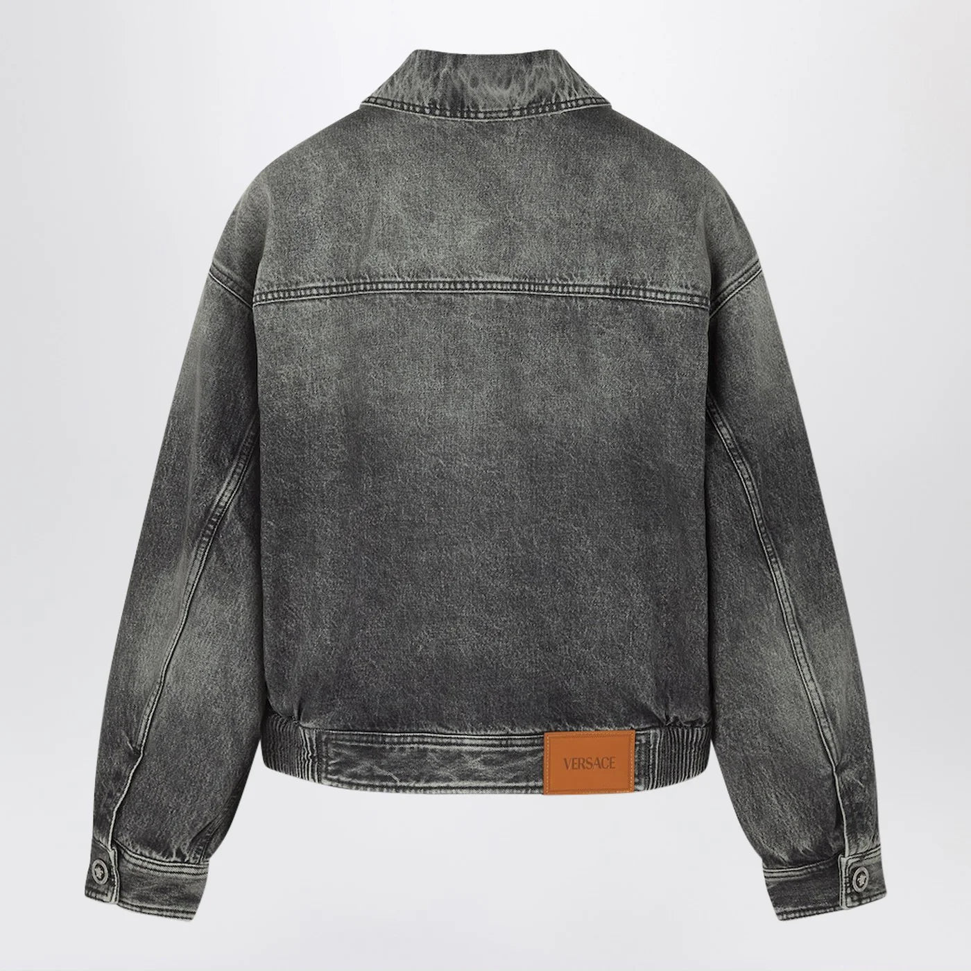Versace Grey denim blouson jacket