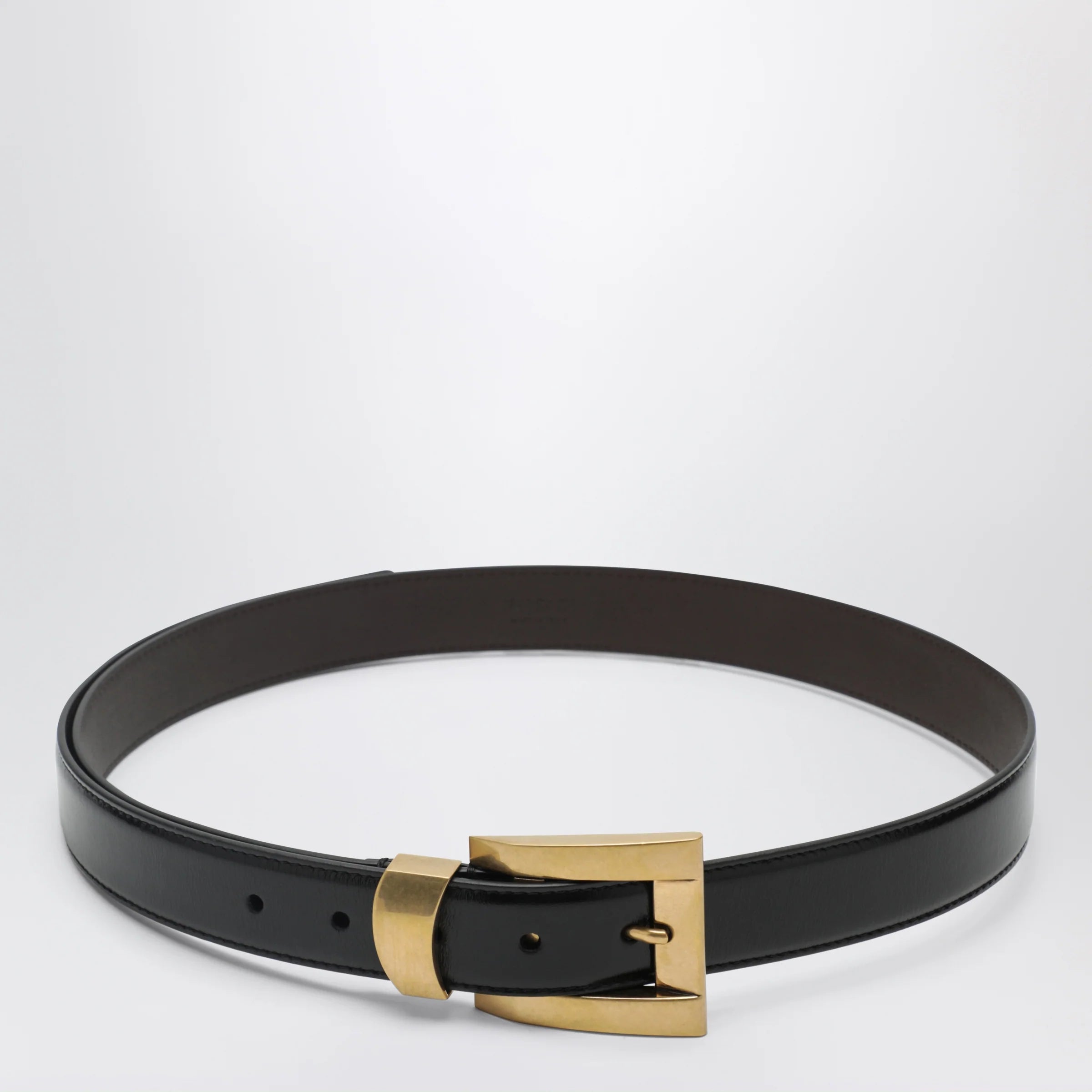 Versace Black leather belt