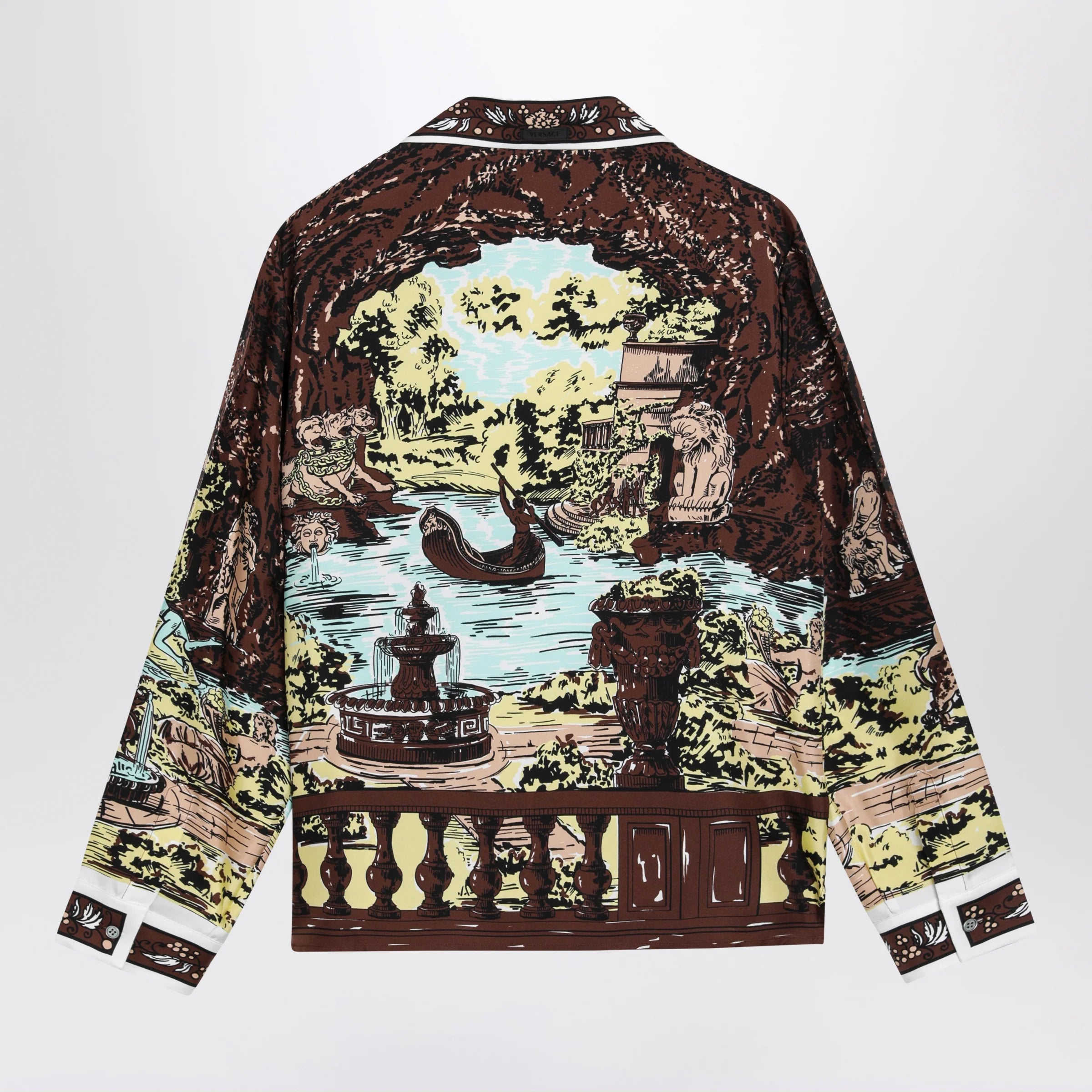 Versace Slim printed silk twill shirt