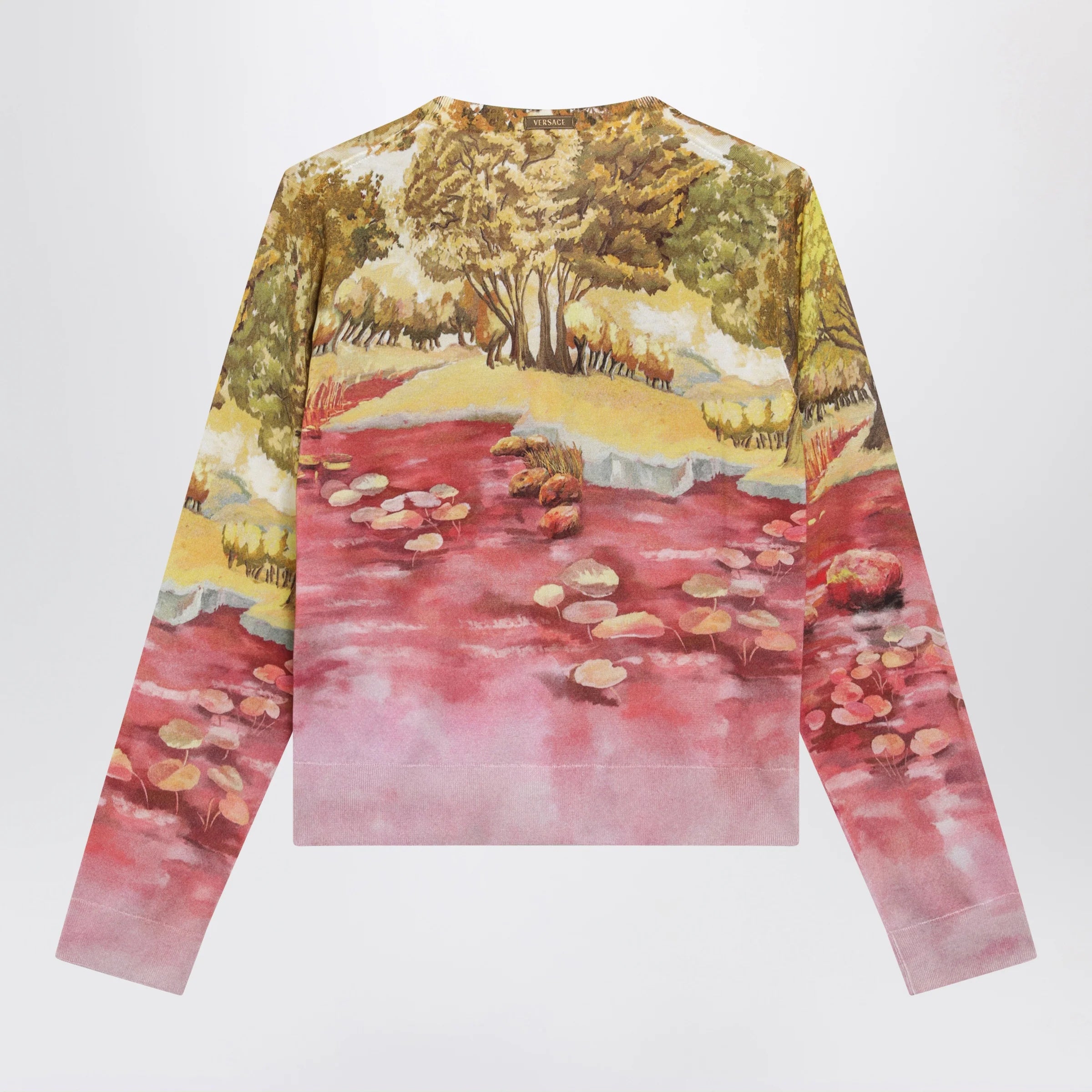 Versace Printed silk knit cardigan