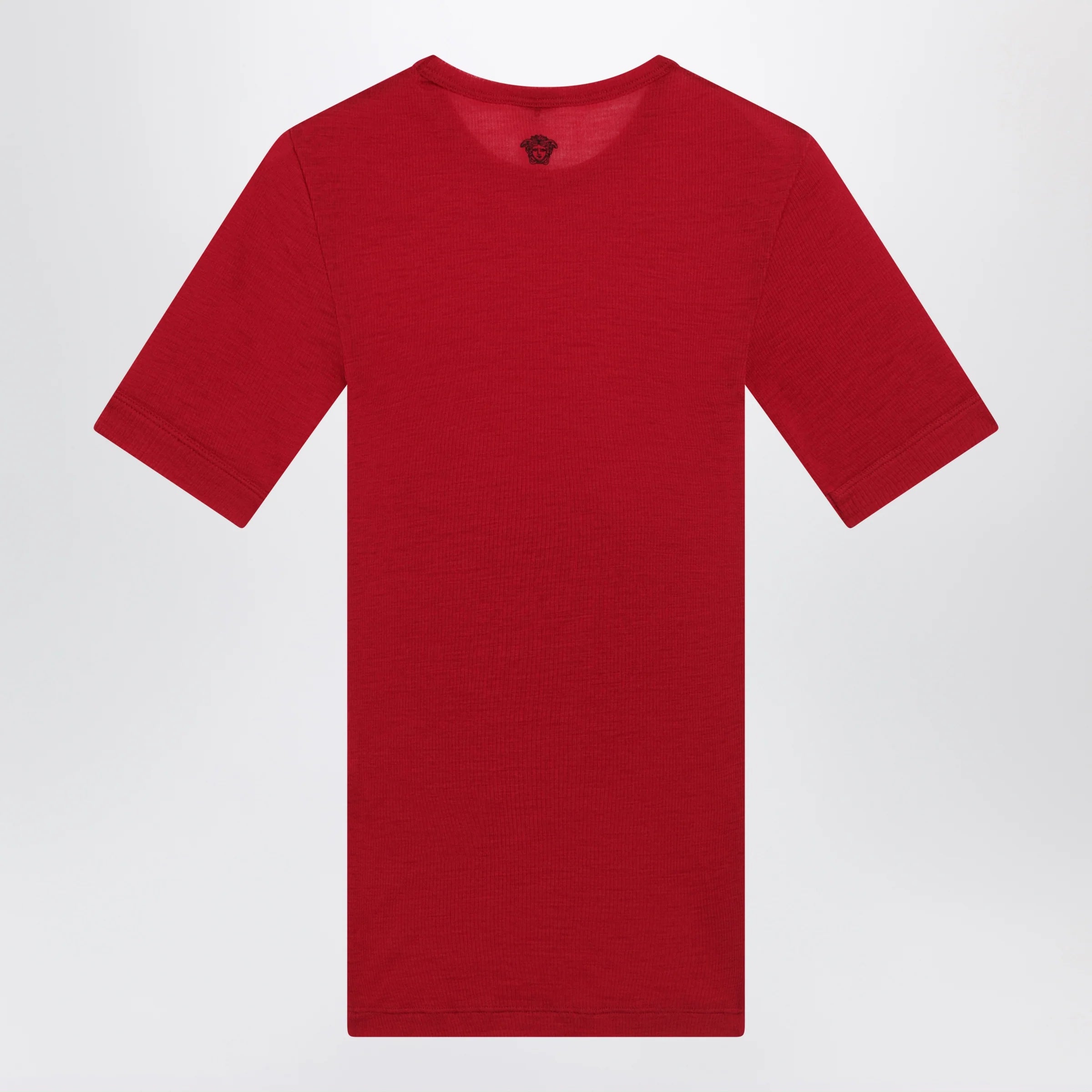 Versace Red wool T-shirt with embroidered logo
