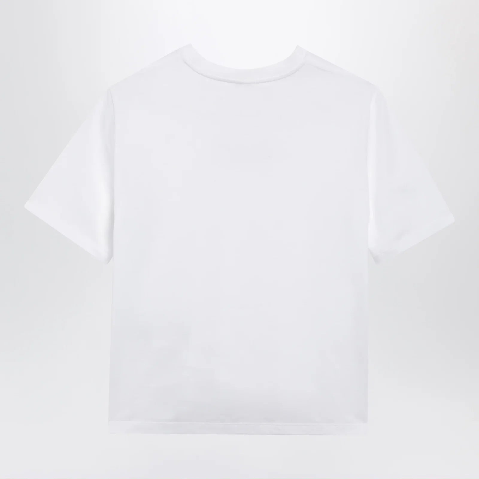 Versace Slim cotton jersey T-shirt with embroidered logo, white