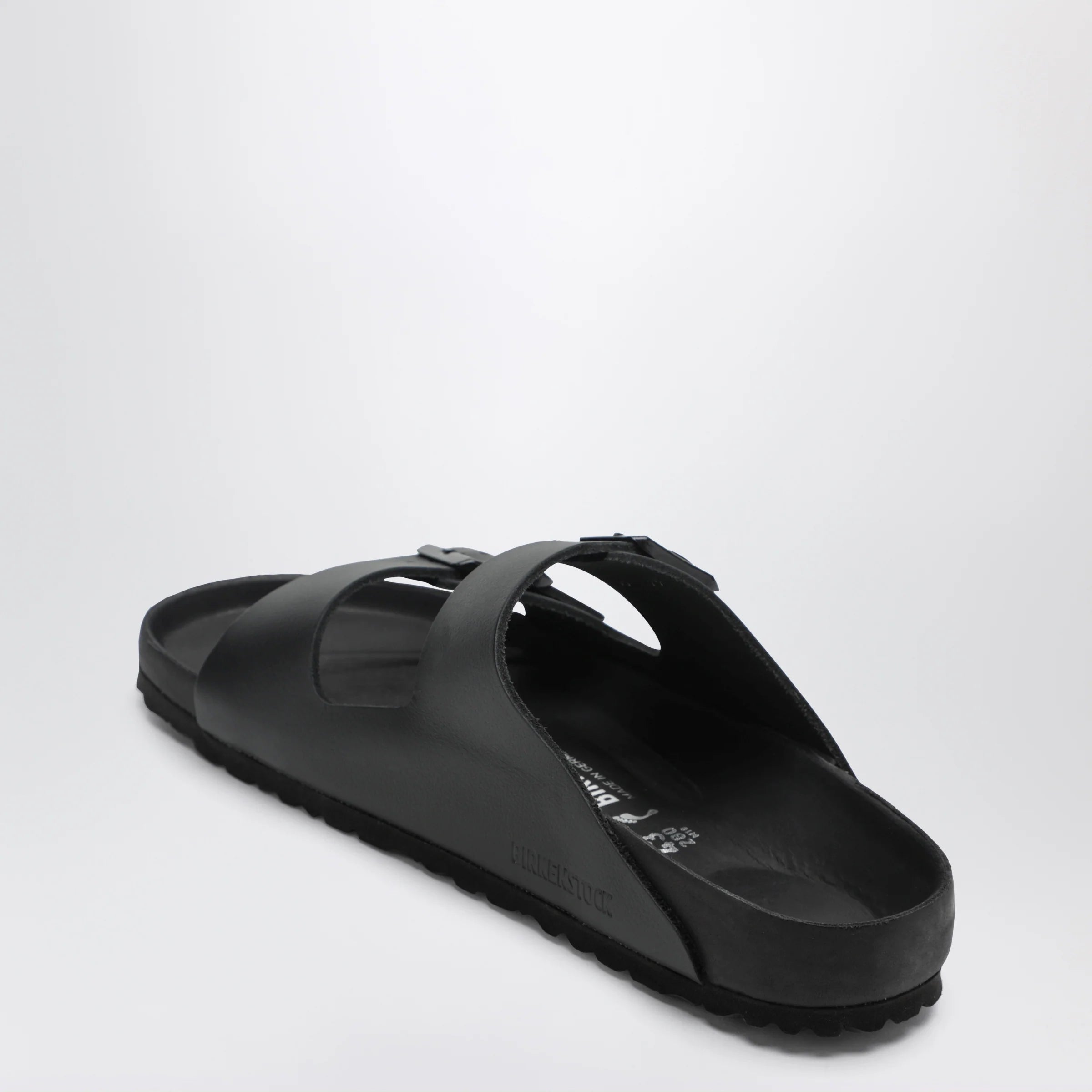 Birkenstock Black Arizona slides in EVA and natural leather