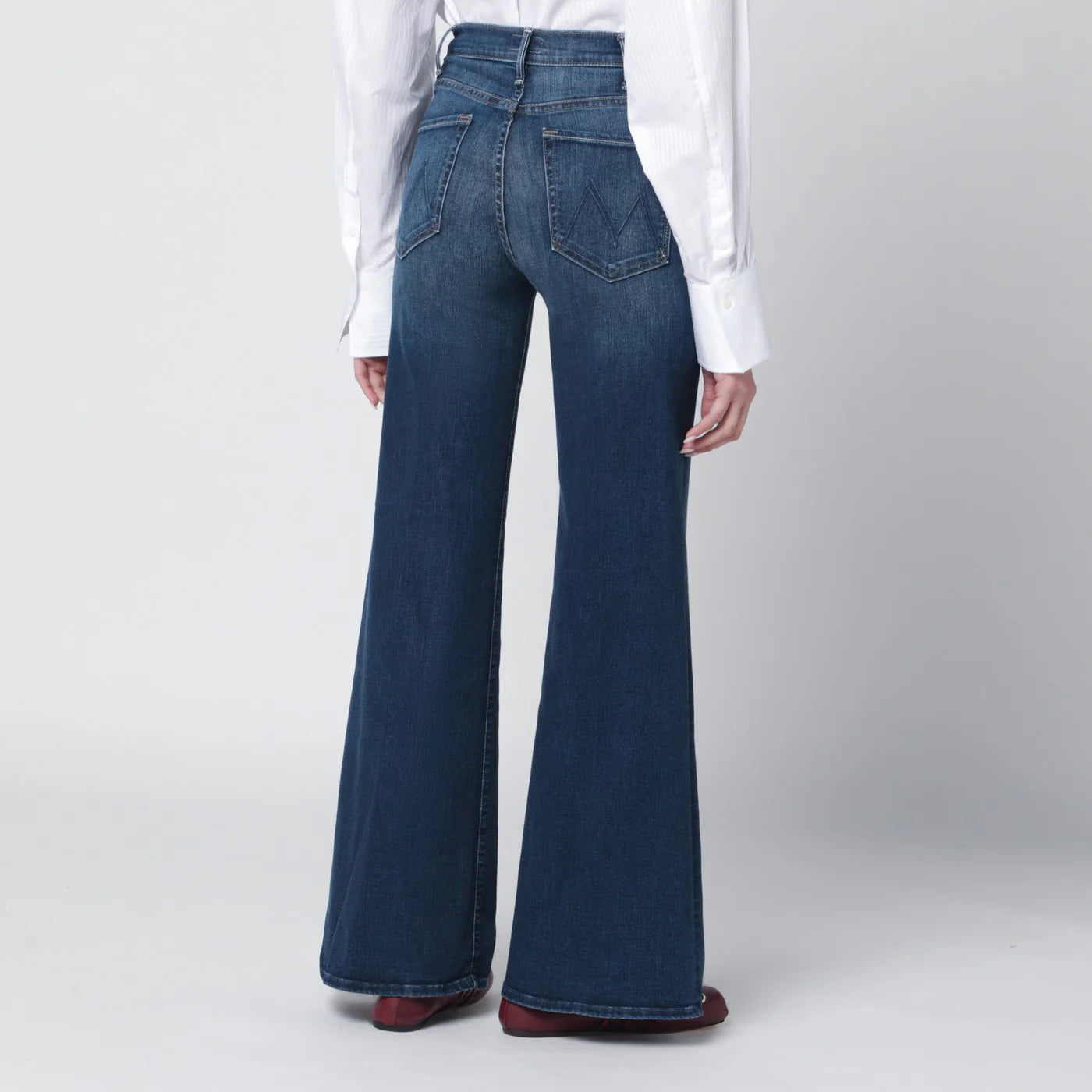 Mother Blue flared Troublemaker jeans