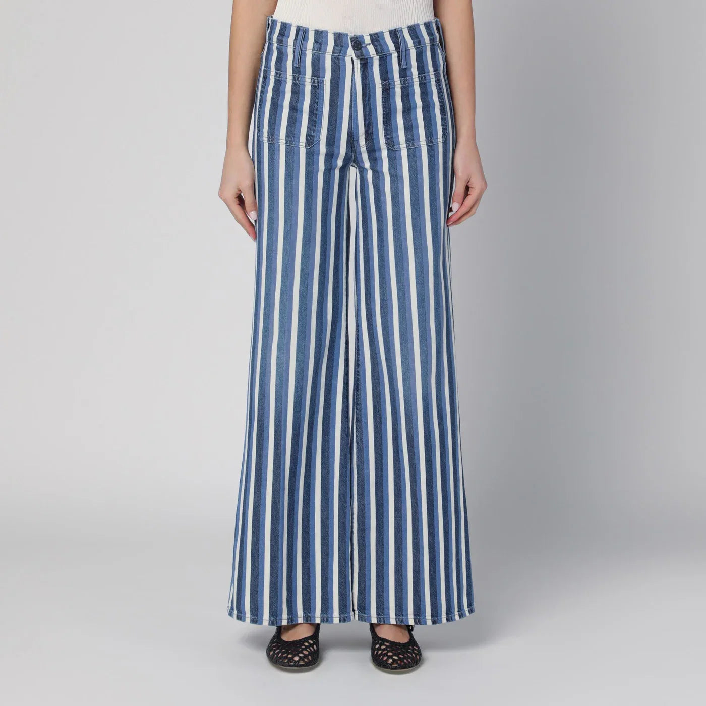 Mother Jeans The Patch Pocket Twister Sneak striped