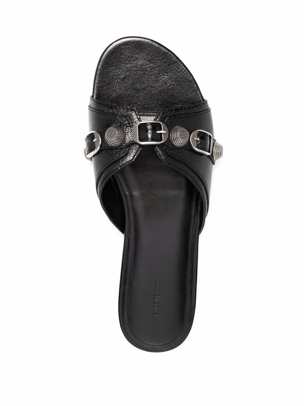 Sandale prej lëkure Balenciaga Cagole