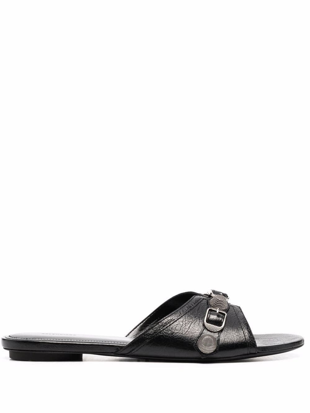 Sandale prej lëkure Balenciaga Cagole