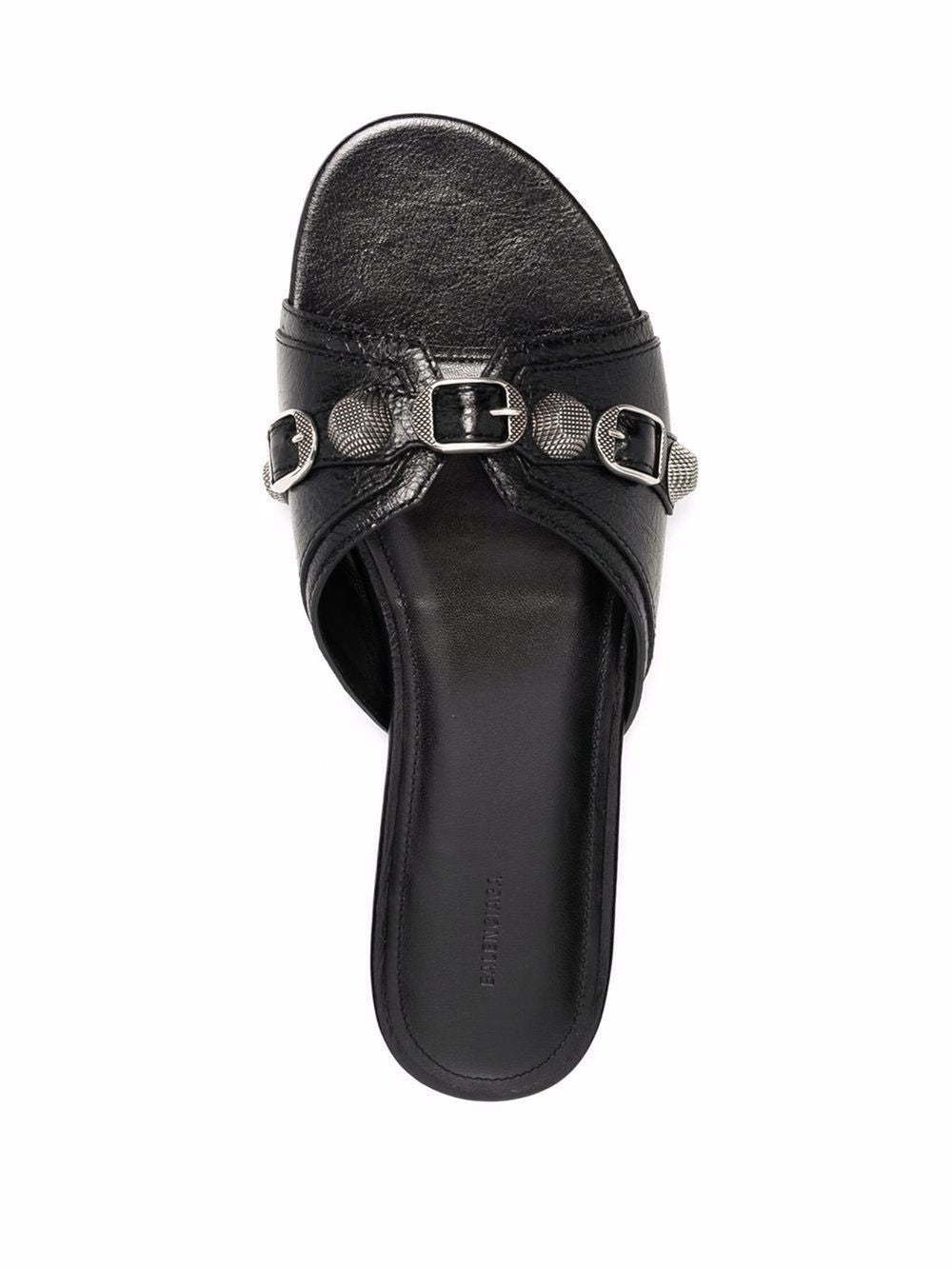 Sandale prej lëkure Balenciaga Cagole