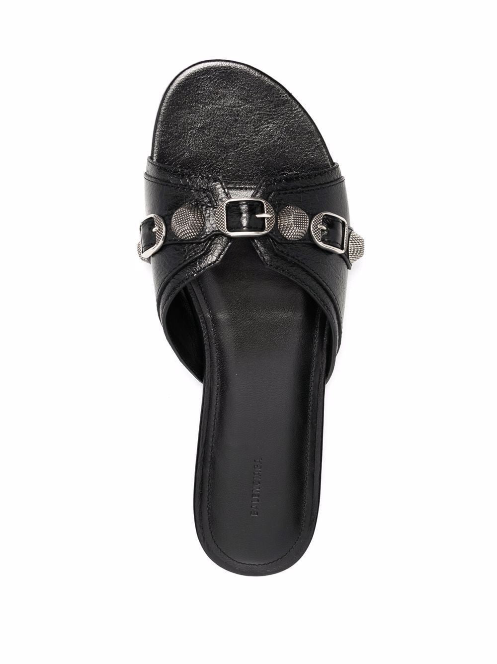 Sandale prej lëkure Balenciaga Cagole