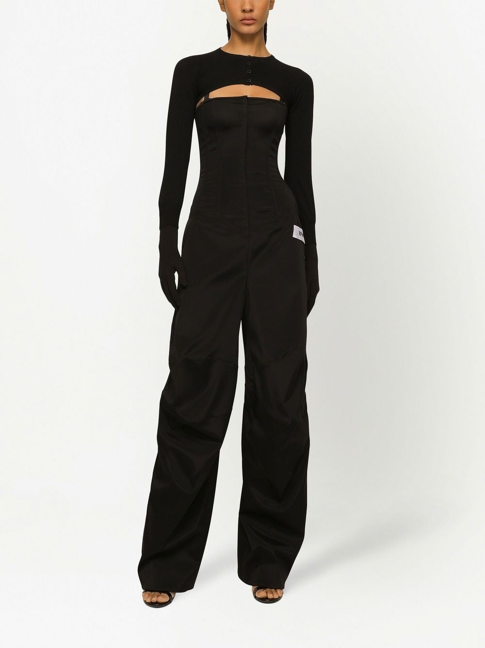 Kardigan i shkurtuar Dolce & Gabbana me mbyllje me butona