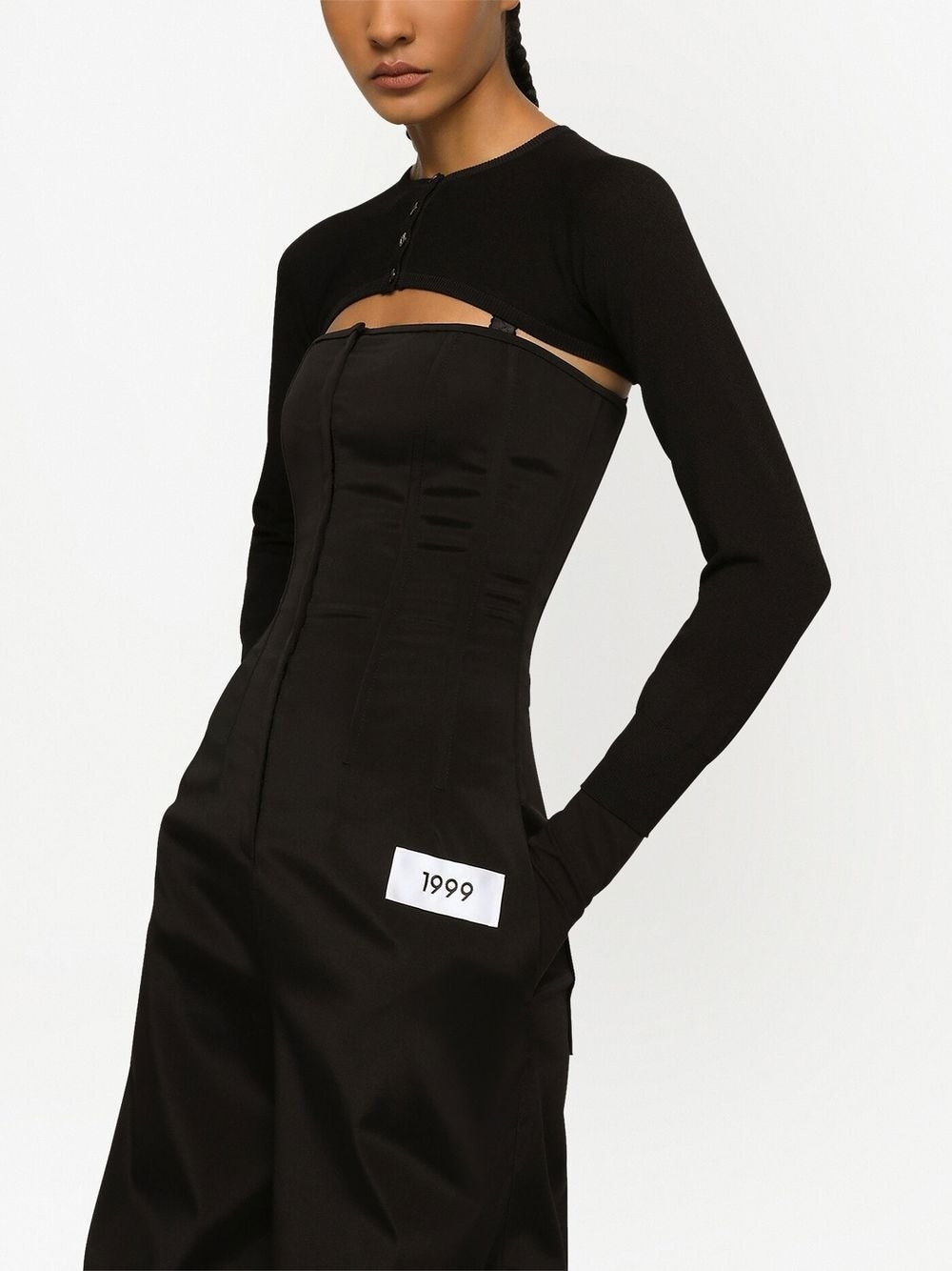 Kardigan i shkurtuar Dolce & Gabbana me mbyllje me butona