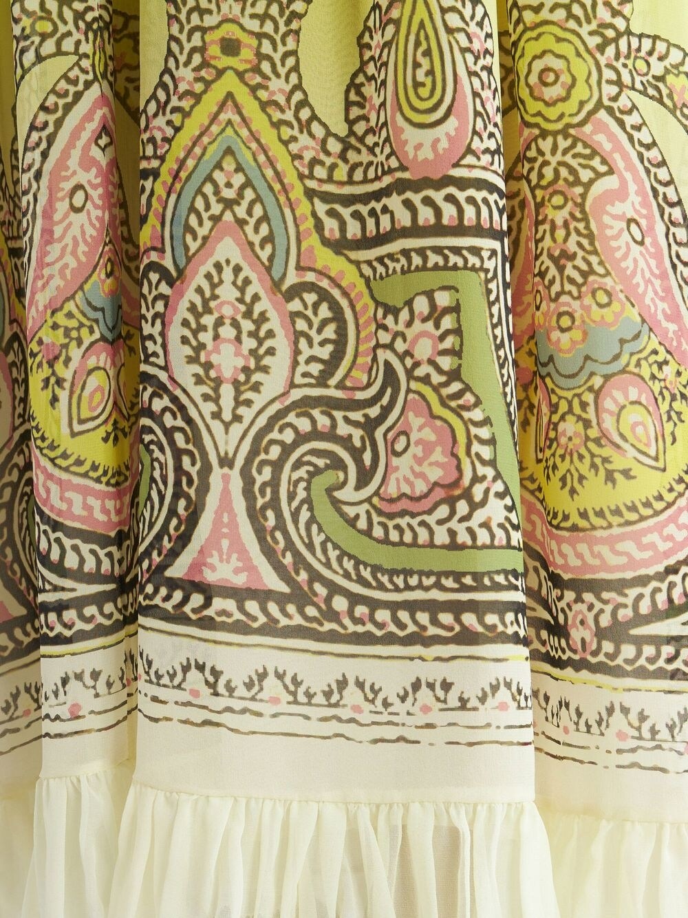 Fustan mëndafshi Etro me print paisley dhe efekt gradienti