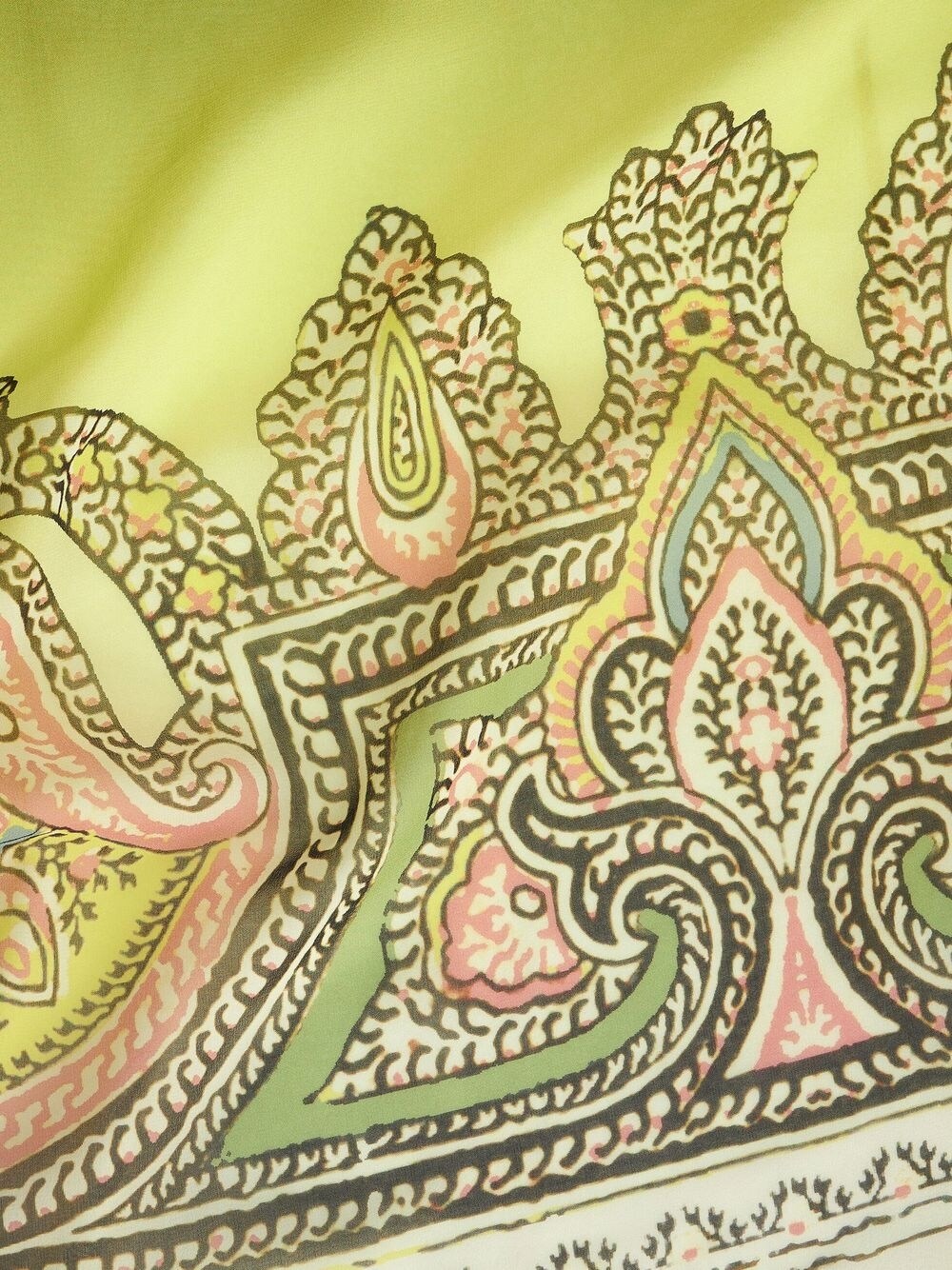 Fustan mëndafshi Etro me print paisley dhe efekt gradienti