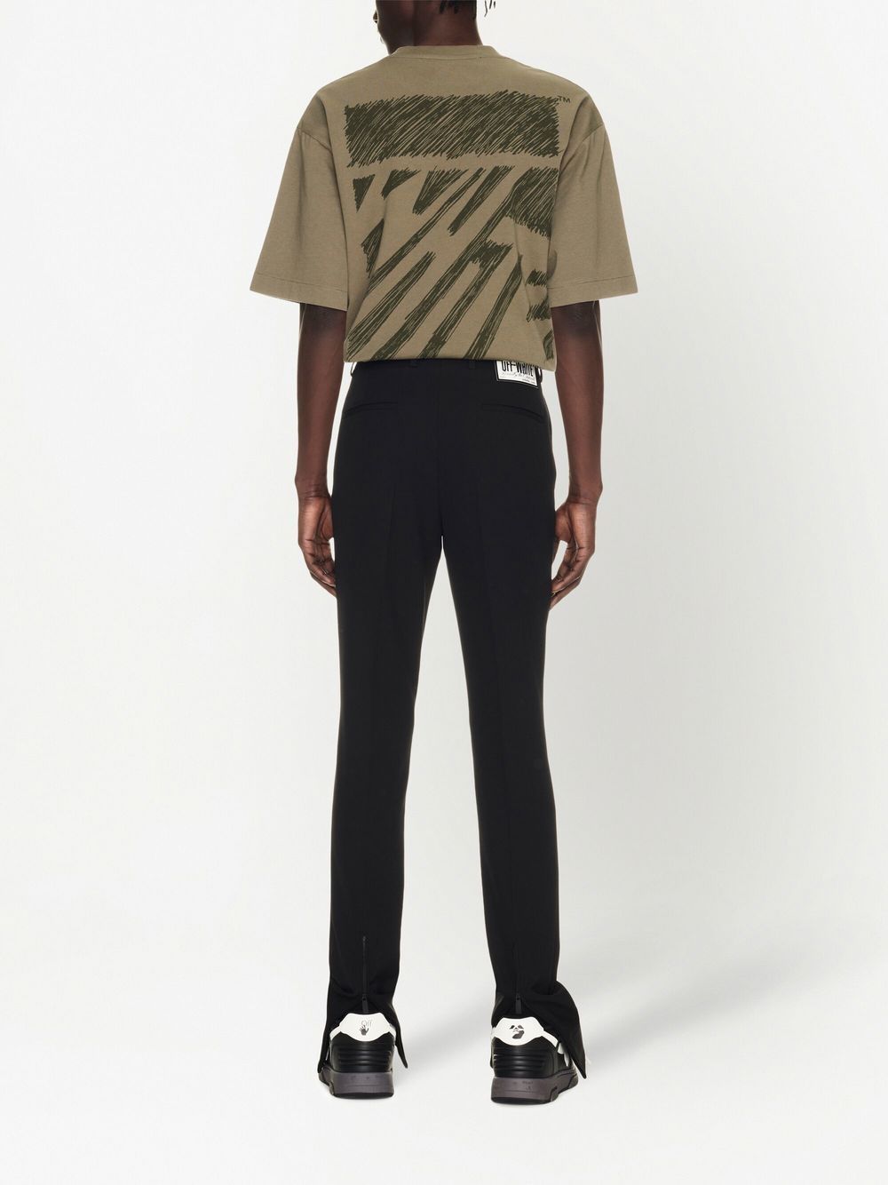 Pantallona të ngushta prej leshi Off White
