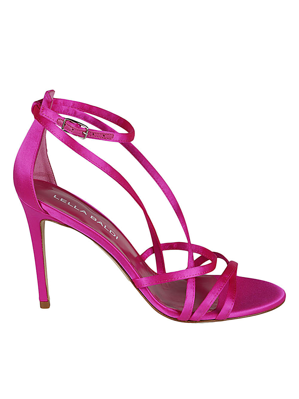 Lella Baldi fuchsia satin sandals