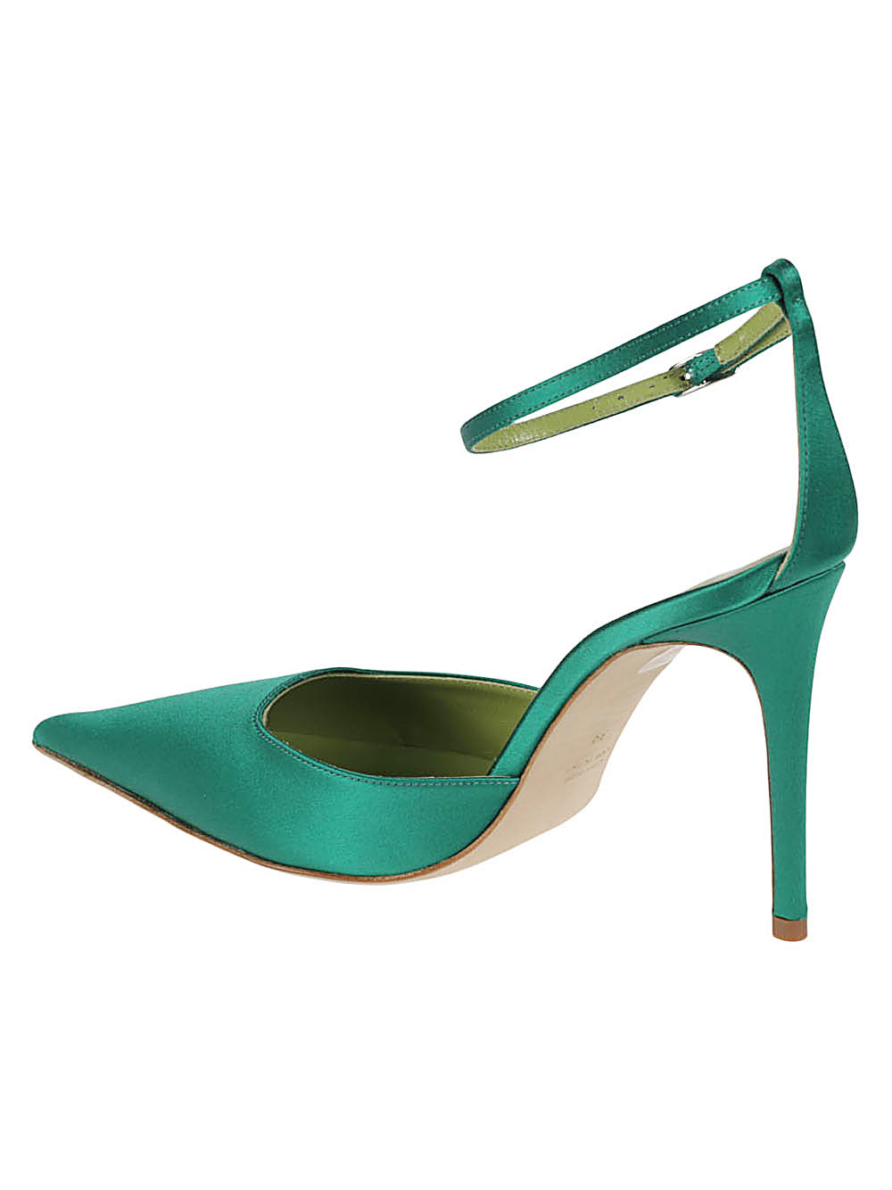 Lella Baldi Green Satin Pumps
