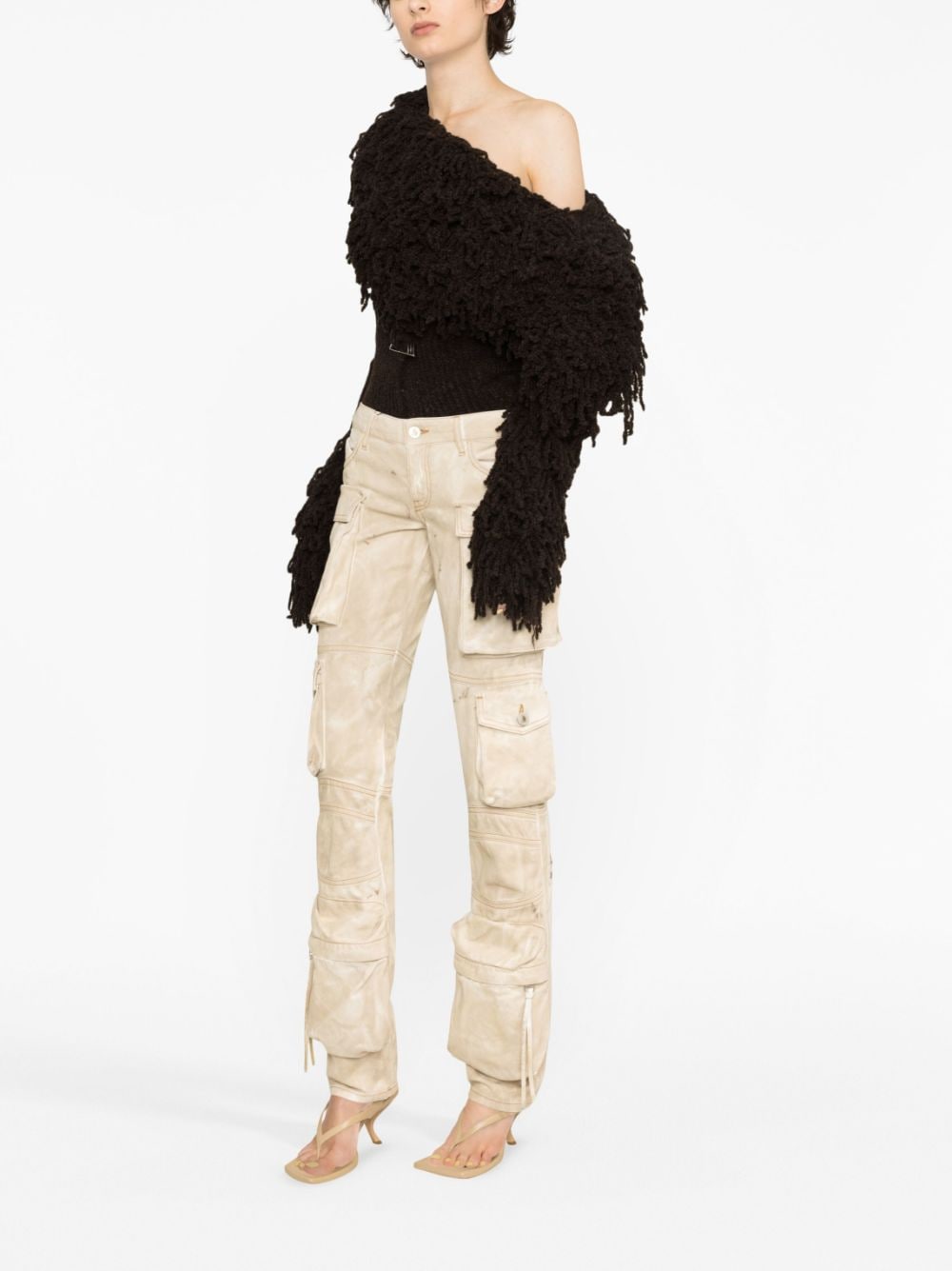 The Attico Essie cargo denim trousers