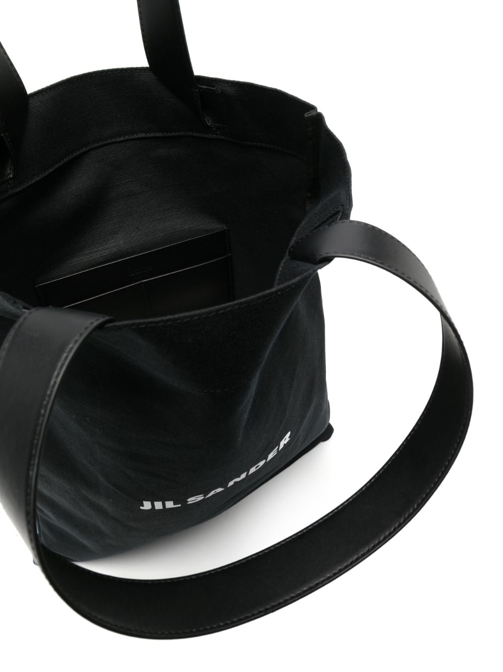 Çantë tote me print logo Jil Sander