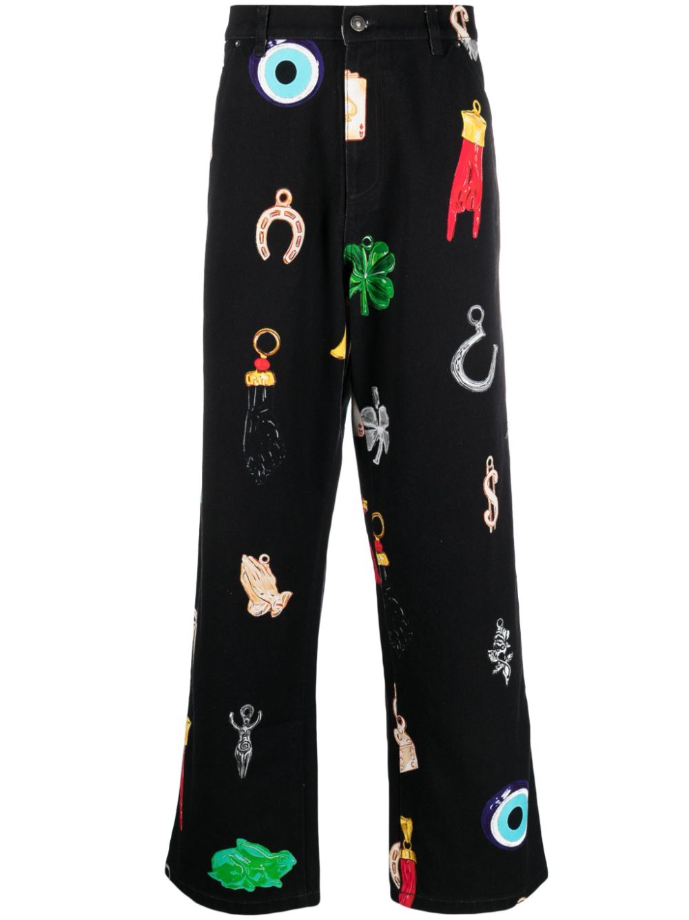 Jeans të Punës SKY HIGH FARM të Zi