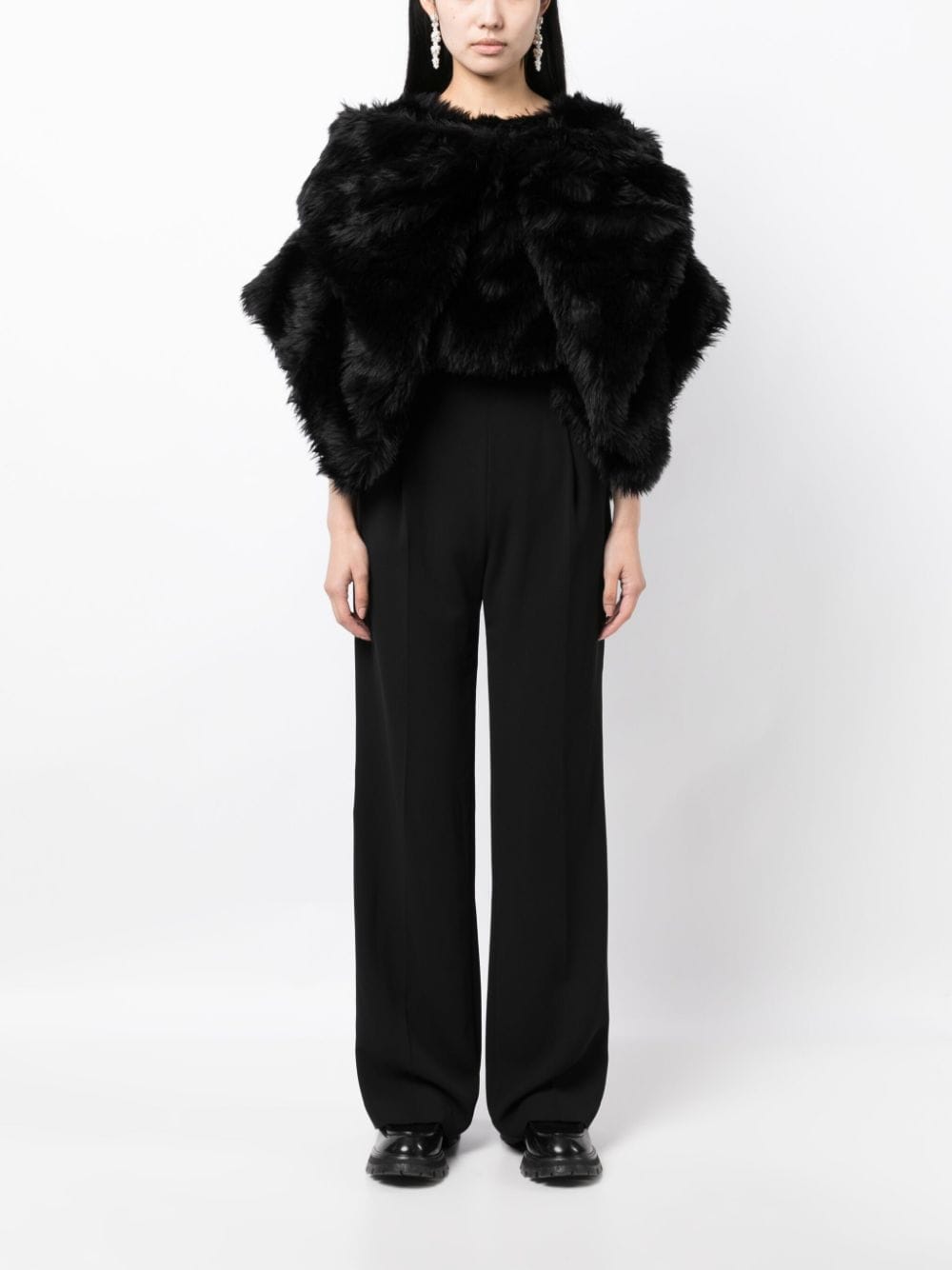Bluzë e shkurtuar me dizajn prej lëkure Comme Des Garcons
