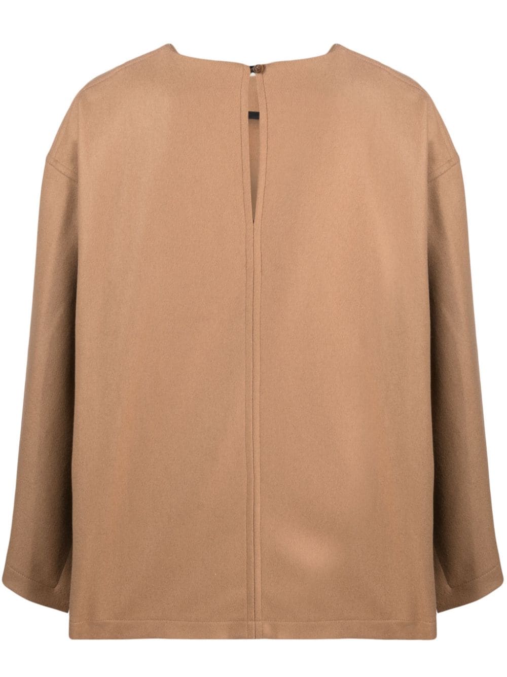 Erika Cavallini Top Semi-Couture në ngjyrë Kamel