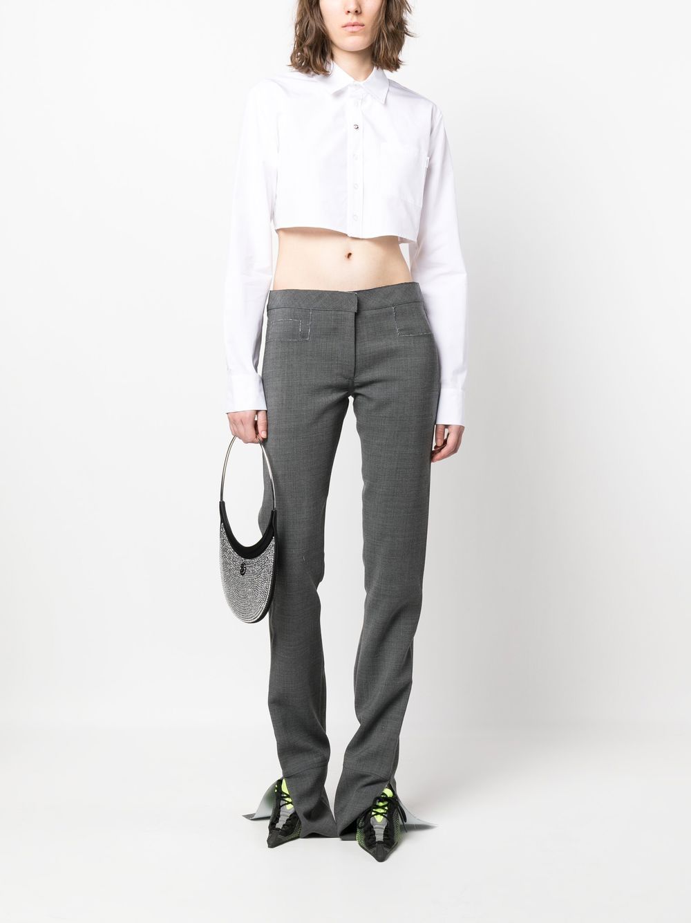 Coperni Cropped cotton shirt