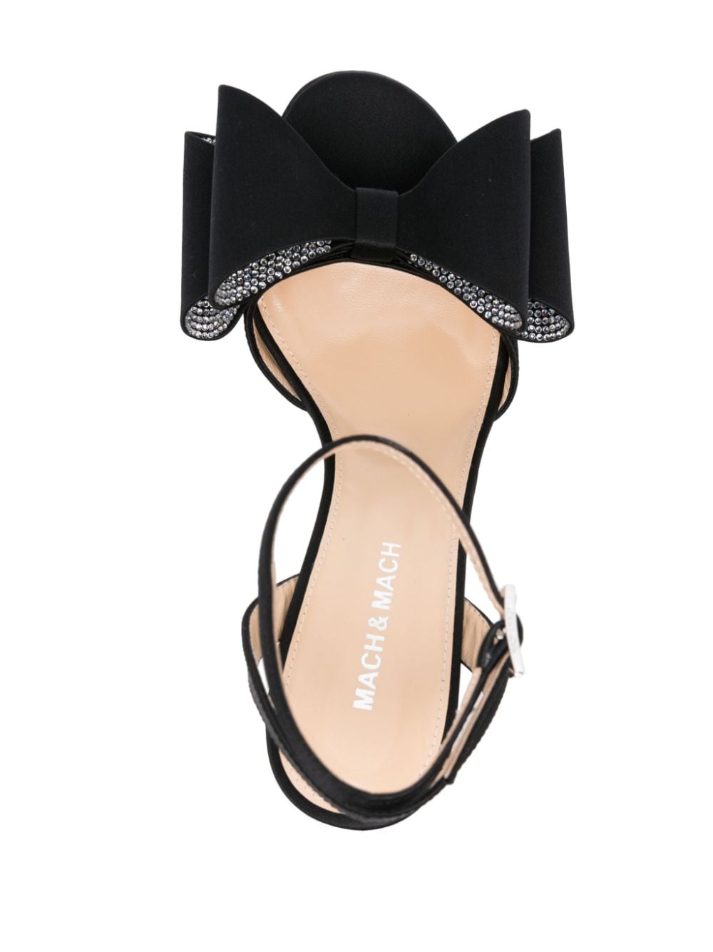 Mach & Mach PRE Le Cadeau'' Round Toe Satin Sandals