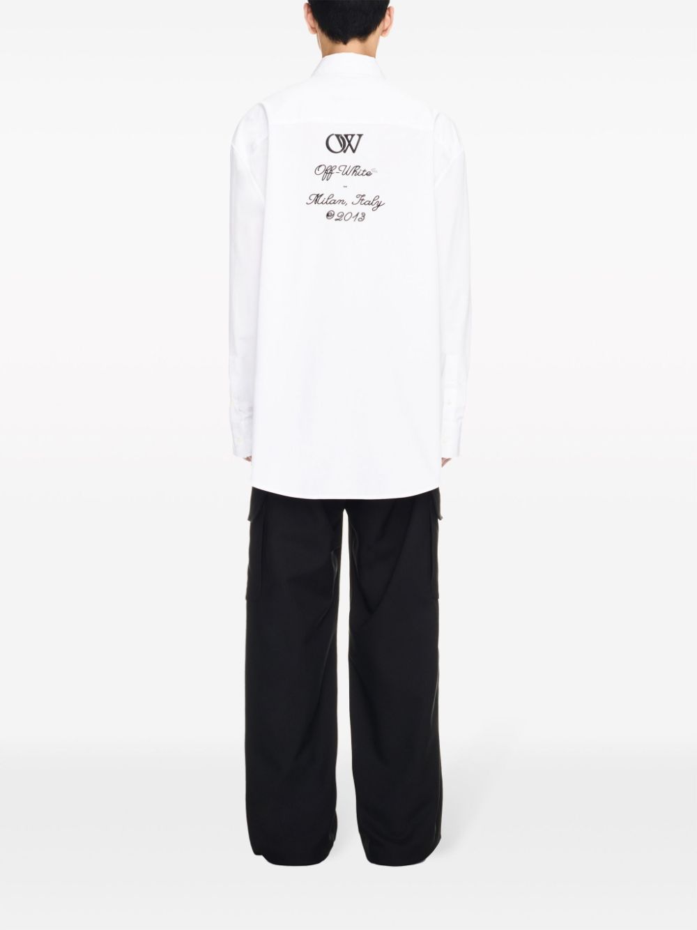 Këmishë Off White me qëndisje