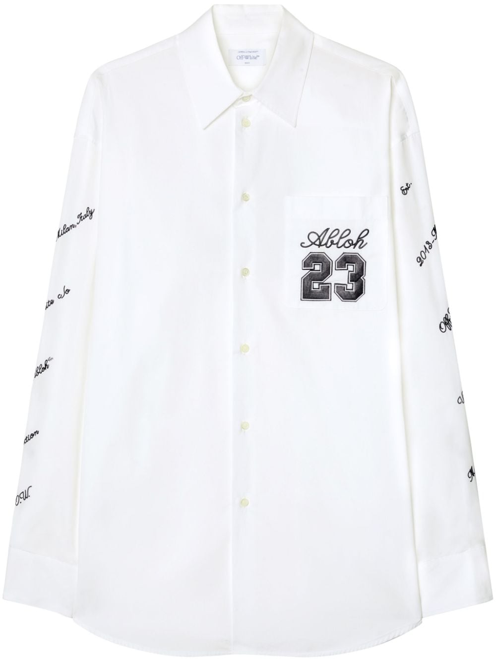 Këmishë Off White me qëndisje