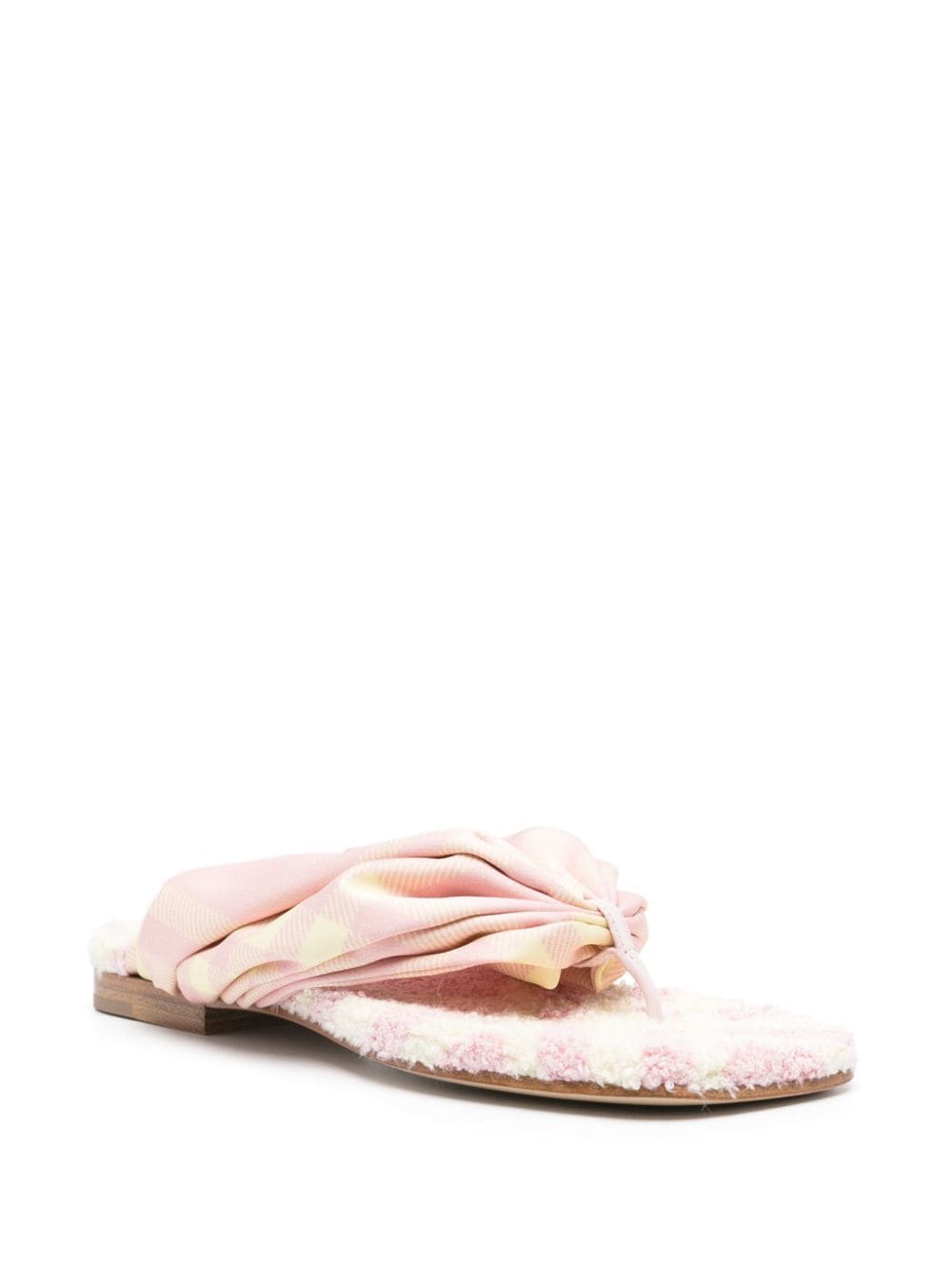 Sandale me rrjetë Burberry në formë thongi