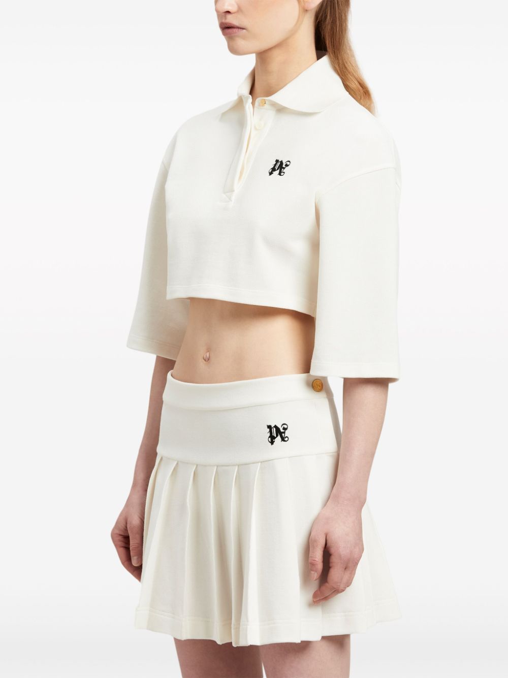 Këmishë me mëngë të shkurtra / Polo e Bardhë Palm Angels