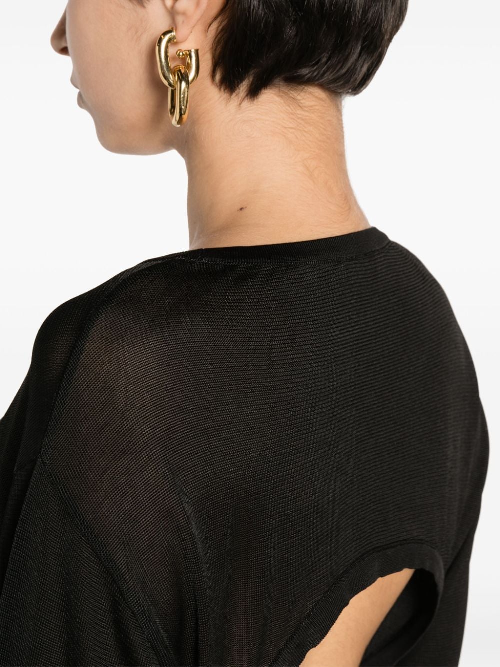 Fustan i thurur me shpinë të hapur Saint Laurent