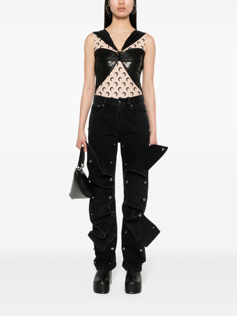 Bodi Marine Serre me print Hëne