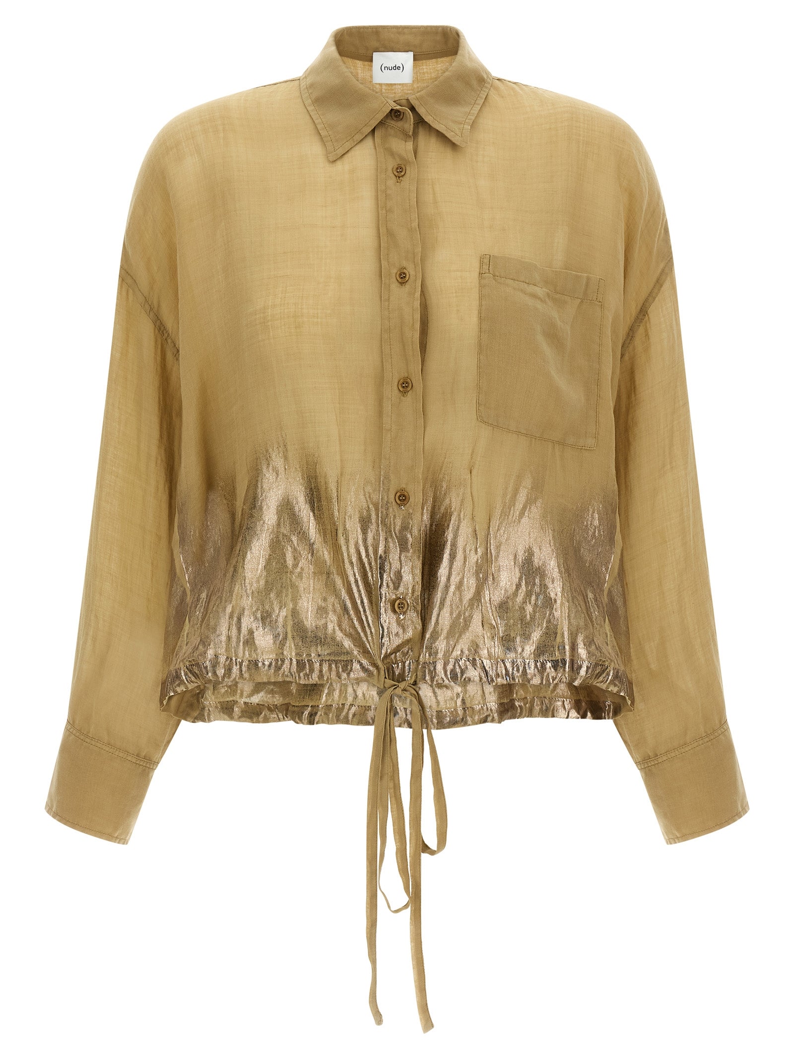 Nude Linen Blend Shirt