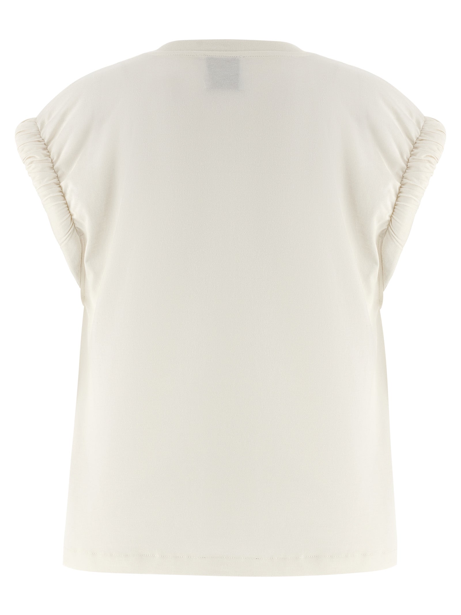 Nude Curled Sleeve T-shirt