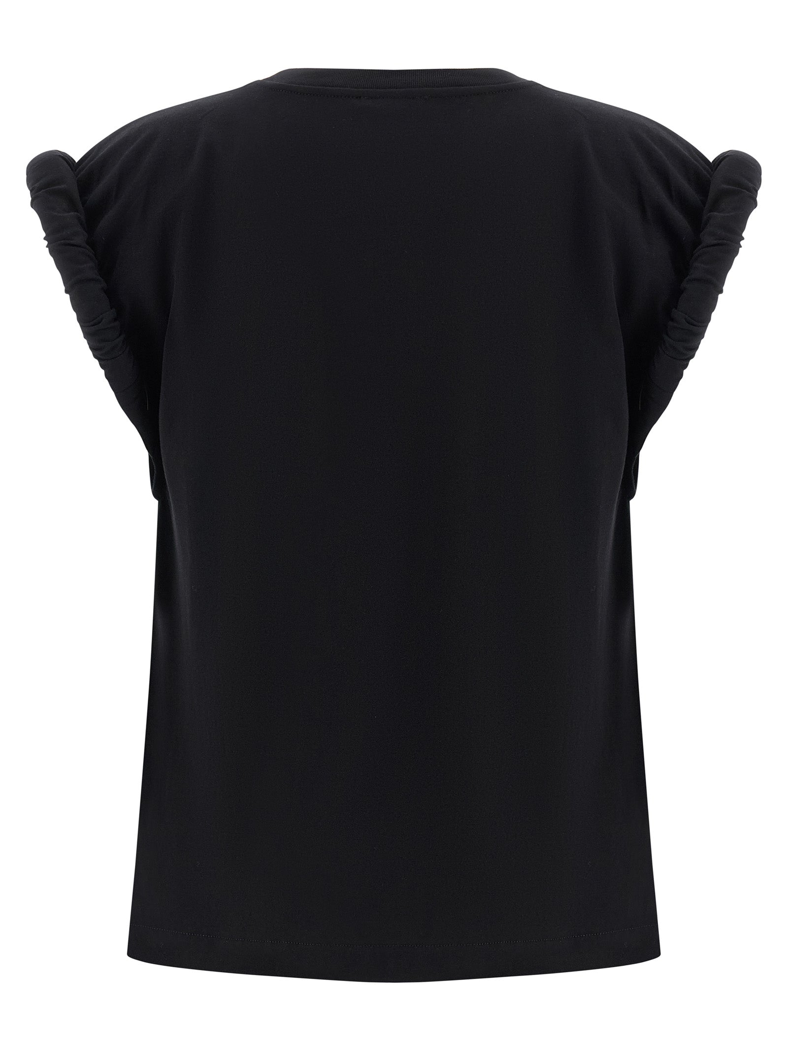 Nude Curled Sleeve T-shirt