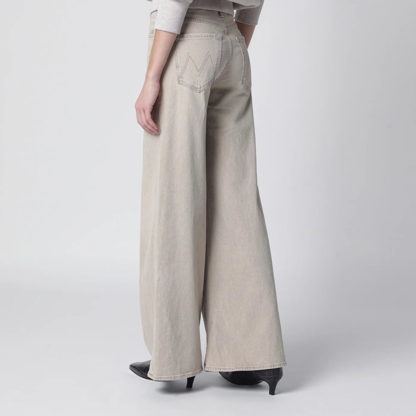 Mother The Dodger Sneak jeans in caramel beige