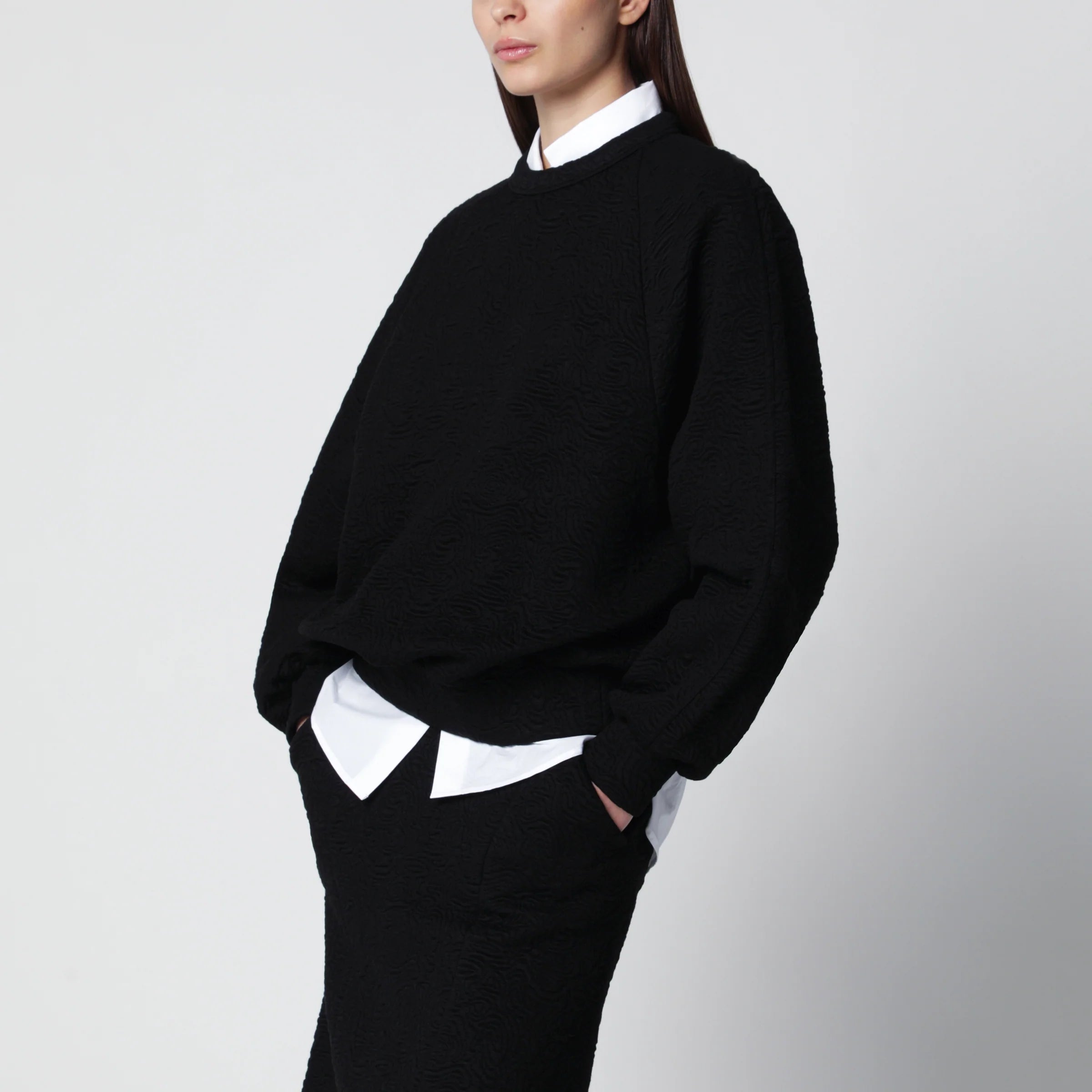 Dries Van Noten Black viscose-blend sweatshirt