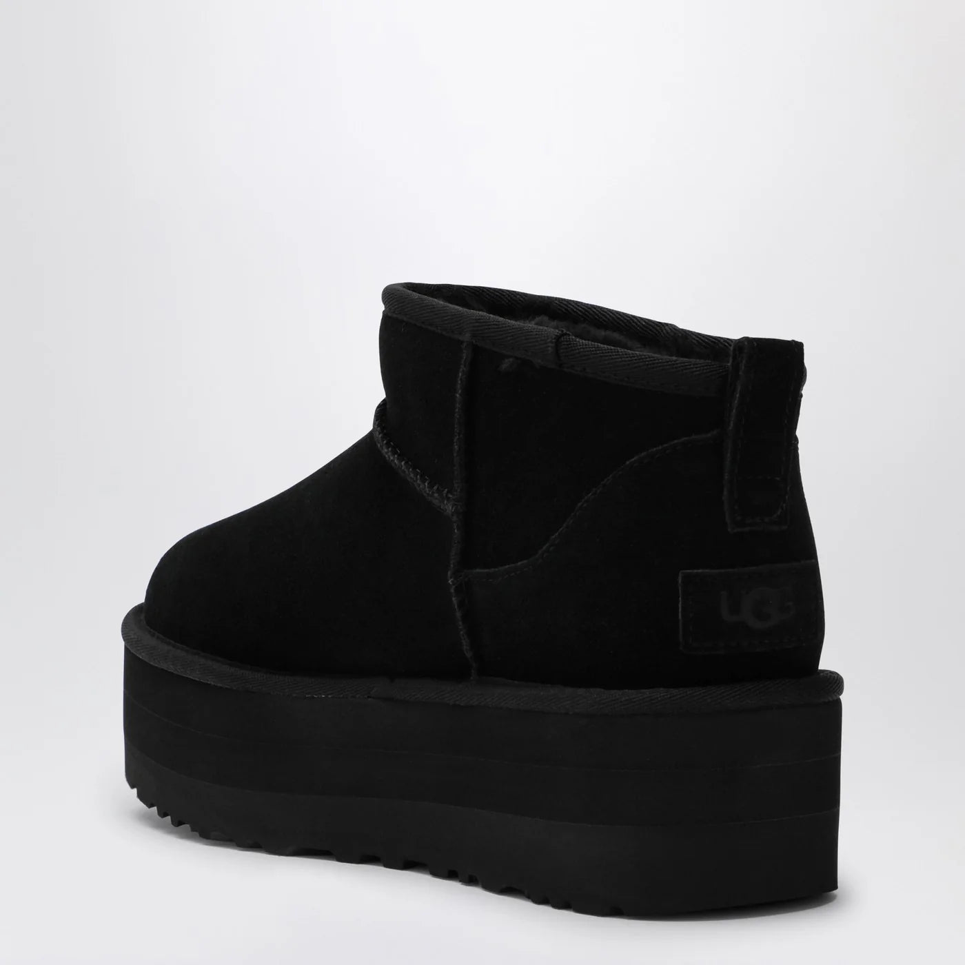 UGG Classic Ultra Mini black boot with platform