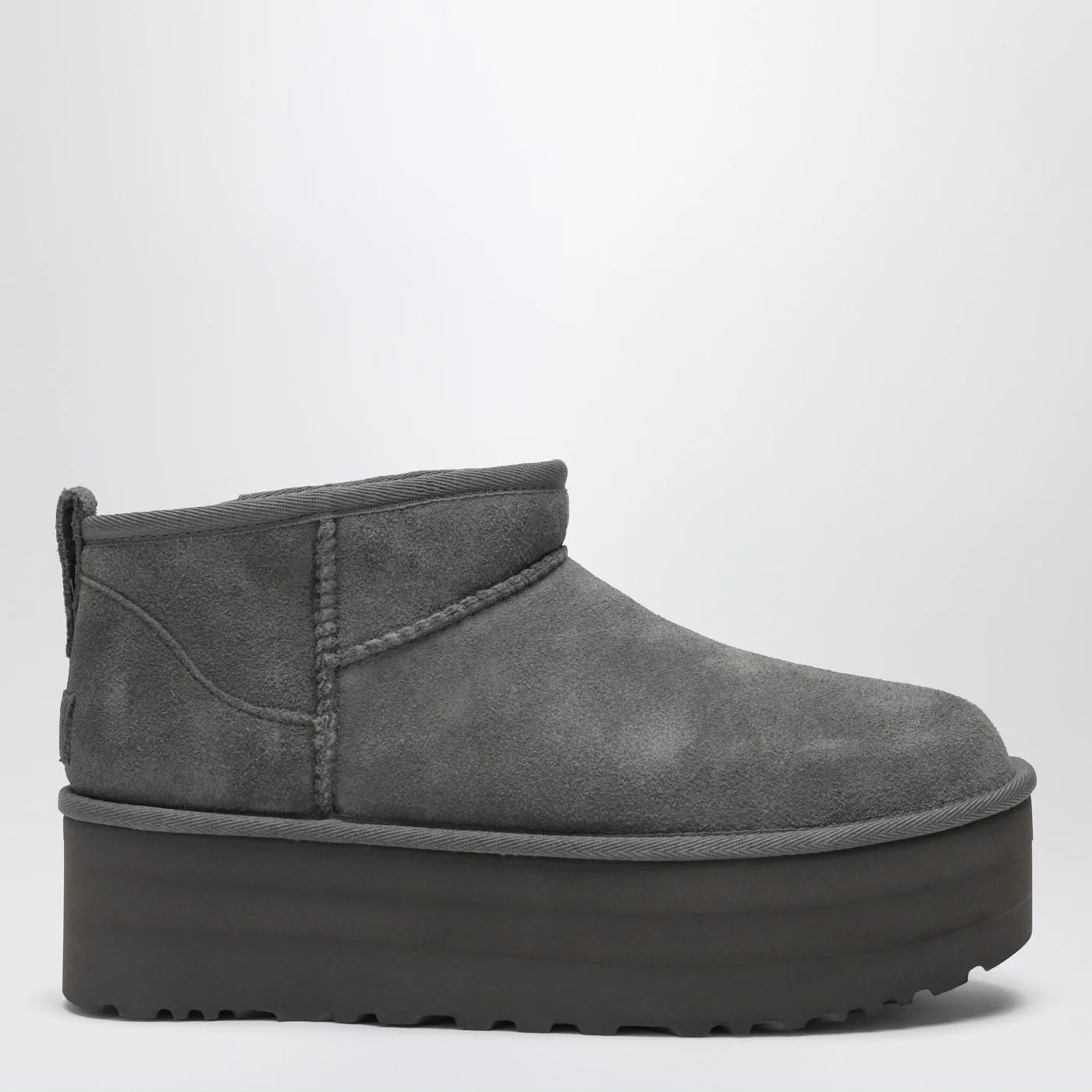 UGG Classic Ultra Mini grey boot with platform