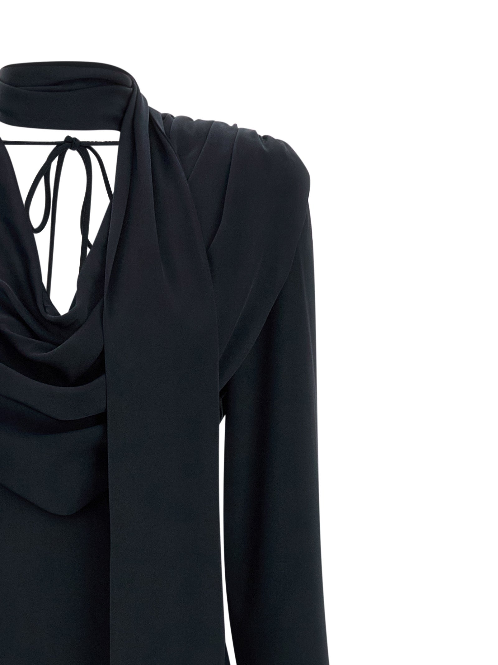 Rotate Birger Christensen Satin Maxi Drapy Dress